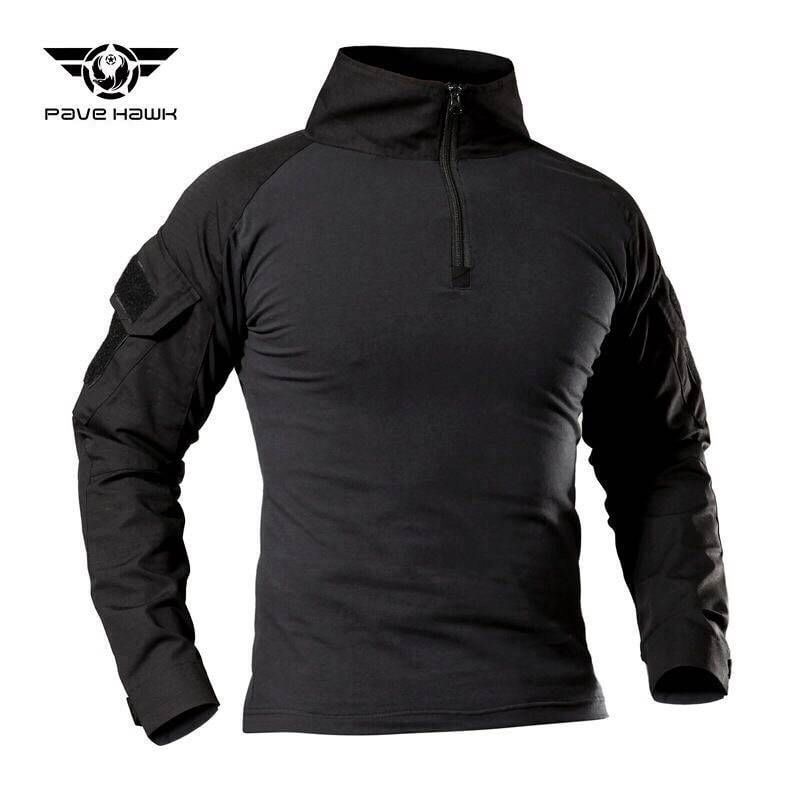 (snow) New.เสื้อCombat shirt *เนื้อผ้าใส่สบายระบายอากาศได้ดี *เนื้อผ้ามีส่วนผสมของSpendexยืดได้มาก *เนื้อผ้าเข้ารูป *สวมใส่ง่าย มีซิบอย่างดีที่หน้าอก *มีแผ่นแลเวลโคร ตีนตุ๊กแก ทั้งสองข้างแขน *ข้อศอกทั้งสองข้าง มีช่องใส่สนับศอก Bodyเนื้อผ้าCotton 97%+Spend