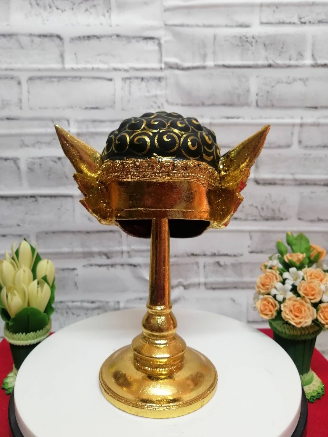 พระพิราพ ขนาด 5 นิ้ว (งานเรซิ่นทองเค) พร้อมฐานทอง