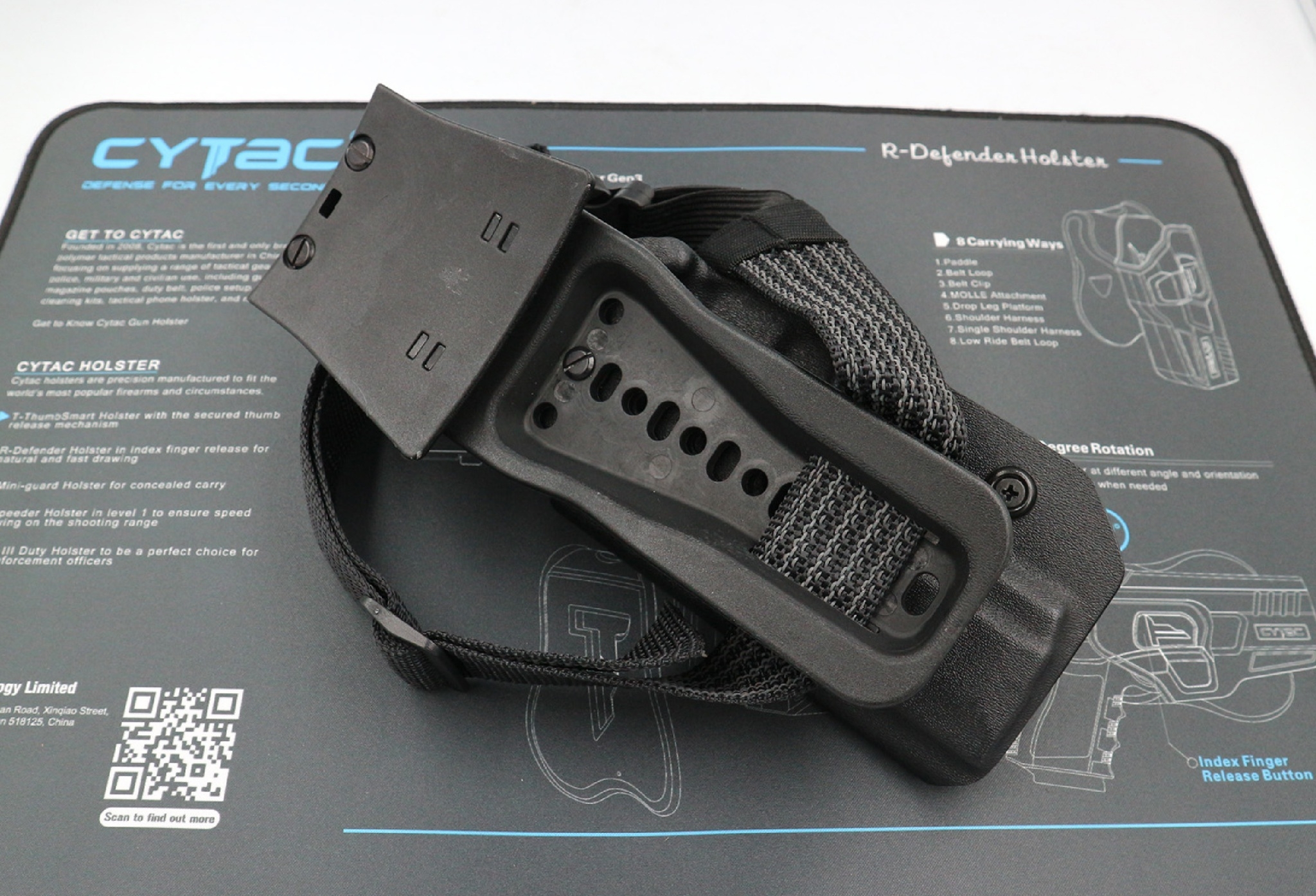 New.ซองพกนอก KYDEX + เพลทต่ำ ปรับระดับ รุ่น Sig Sauer P320 Carry / Full Size(K1100) ดำ ขวา