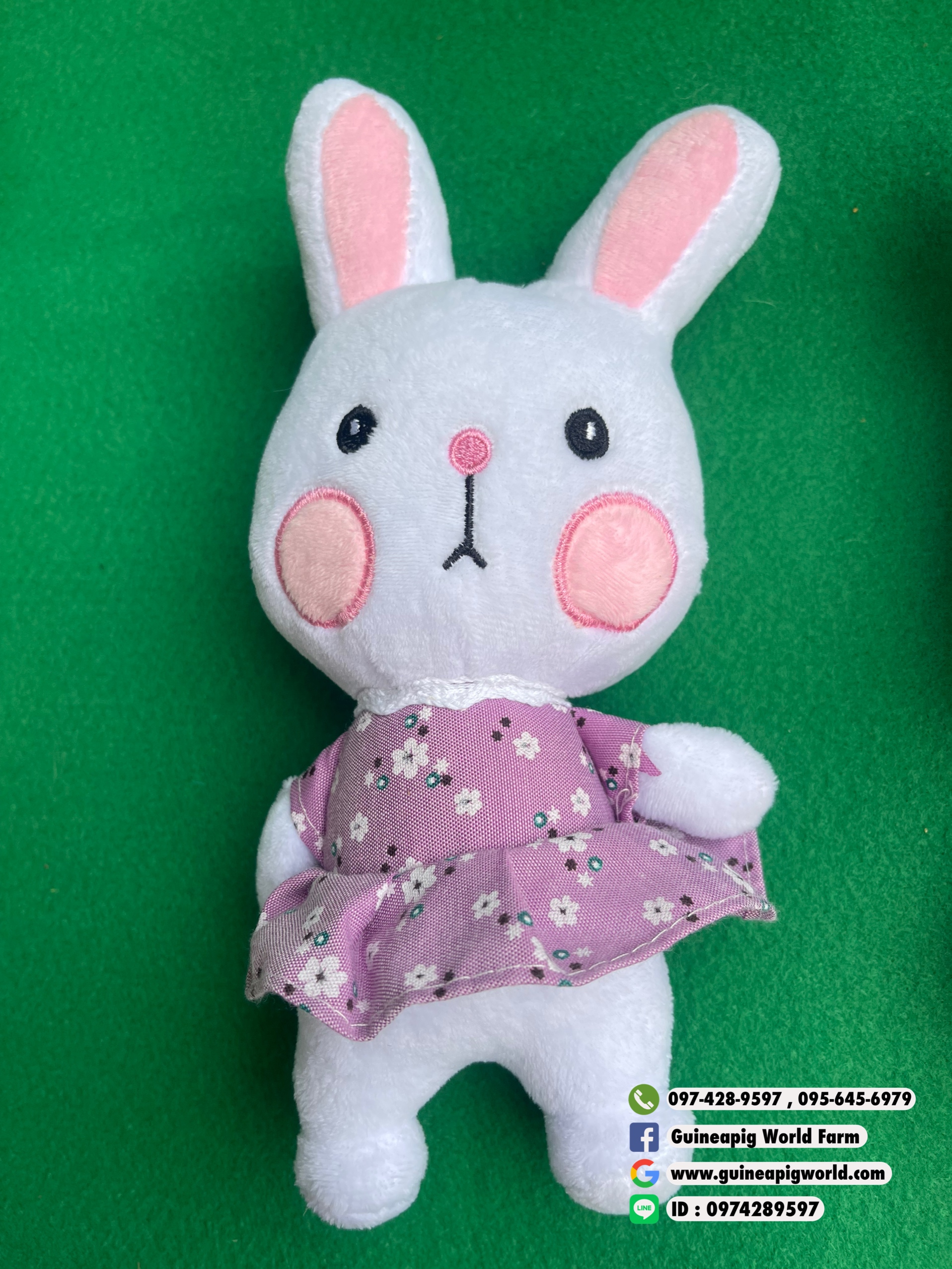 ตุ๊กตาผ้ากระต่ายใส่กระโปรง ราคาต่อตัว เขย่ามีเสียง สำหรับสัตว์เลี้ยงเป็นแฟน กอด ก่าย