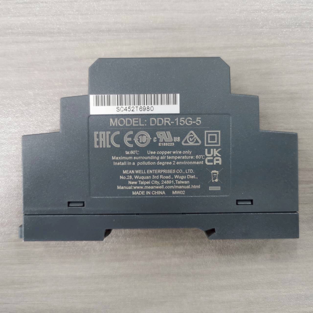 DDR-15G-5 Switching power supply MEANWELL Isolated DC/DC Converters ตัวแปลง DC-DC แปลง 9 –36 VDC เป็น 5 VDC