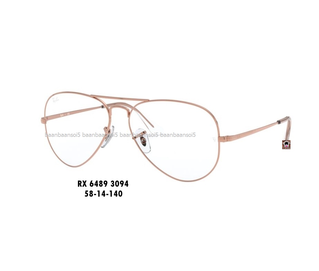 Rayban RX 6489 3094 โปรโมชั่น กรอบแว่นตาพร้อมเลนส์ HOYA ราคา 4,400 บาท