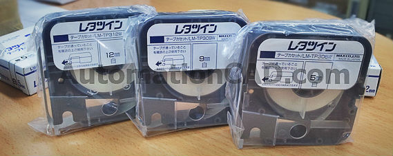 สติ๊กเกอร์ LABEL TAPE รุ่น LM-TP312W with CASSETTE WHITE 12 mm. ยาว 8 m ใช้กับ MAX LETATWIN