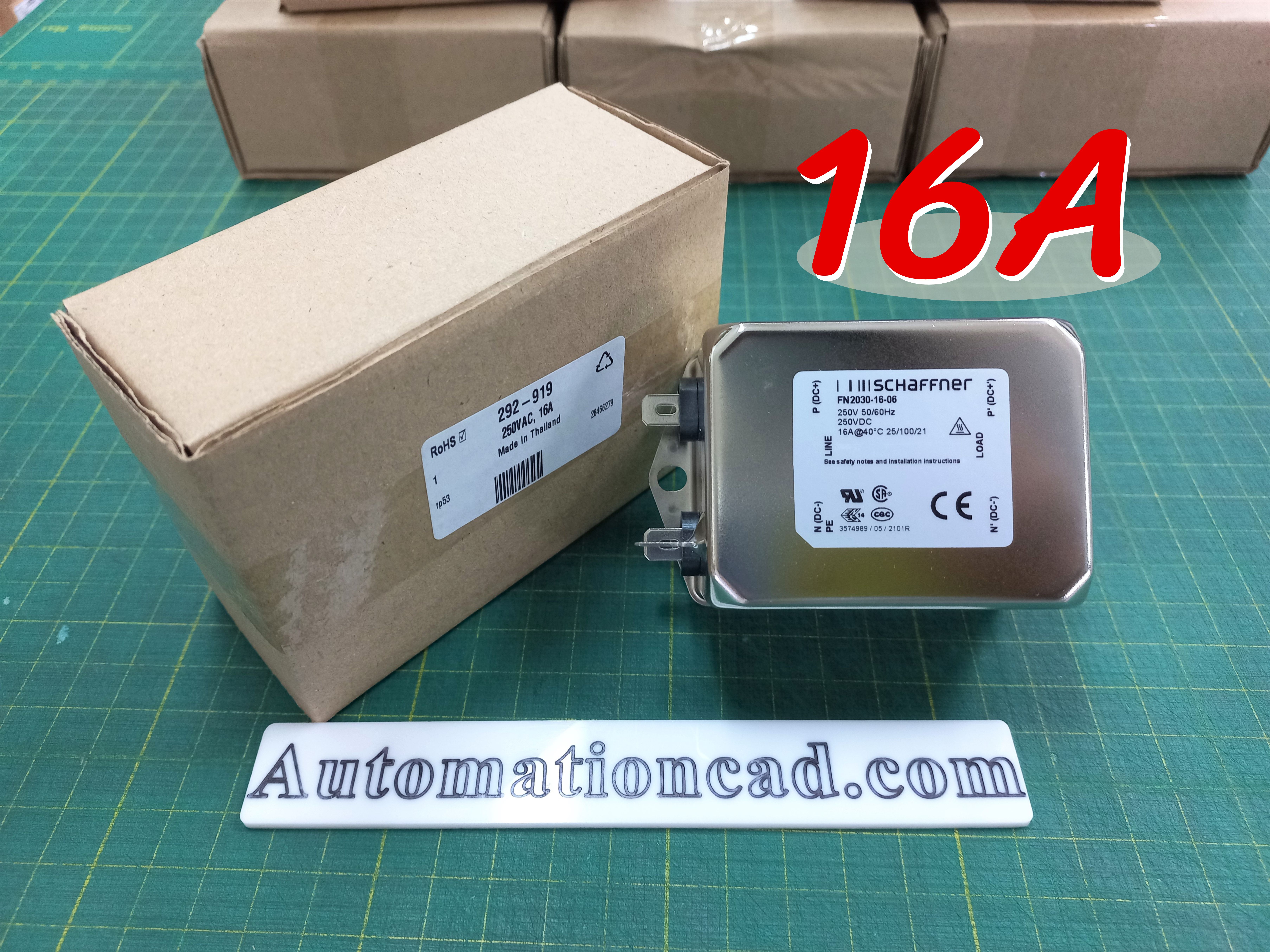 NOISE FILTER SCHAFFNER 16A 250VAC 50/60Hz
