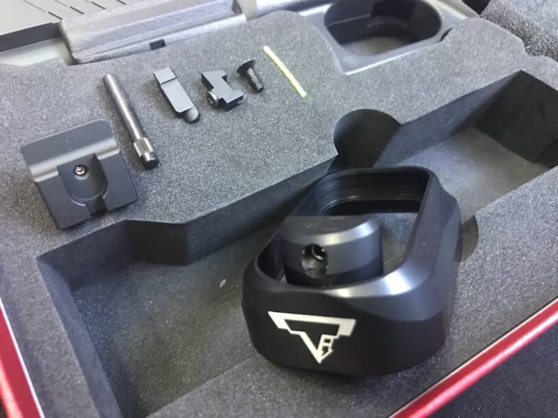 New.MWC T-Style G34 Aluminum Combat Set DX for Marui G-Series Pice : 1x,500 ฿ - CNC machined aluminum slide / barrel / magwell / sights / dummy extractor - Fiber reinforced nylon grip, trigger guard undercut and stippled - Suitable for Marui G17/34 ราคาพิ