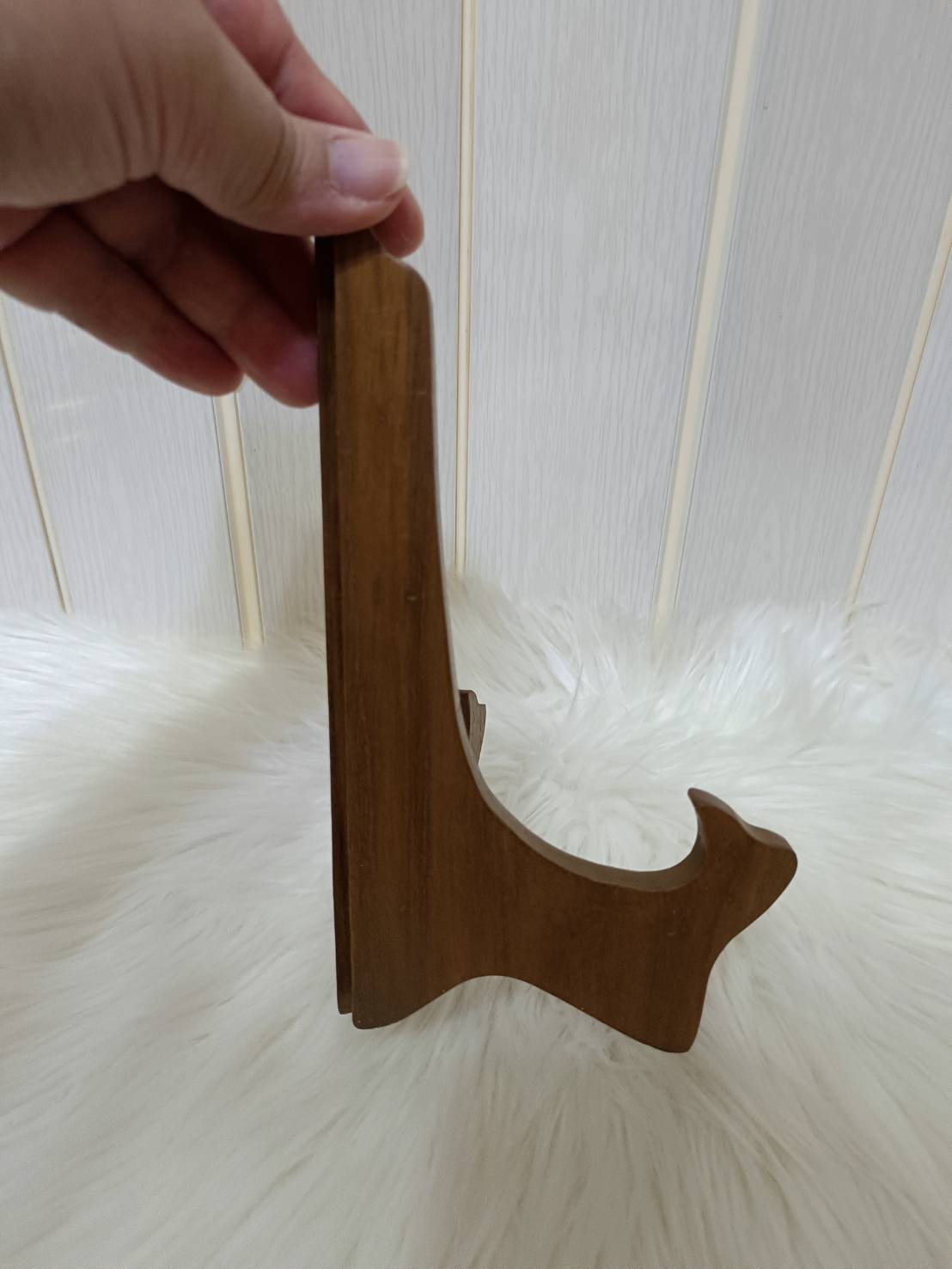 ฐานวางหน้ากาก ไม้สัก ขนาด สูง 7 นิ้ว งานสวย