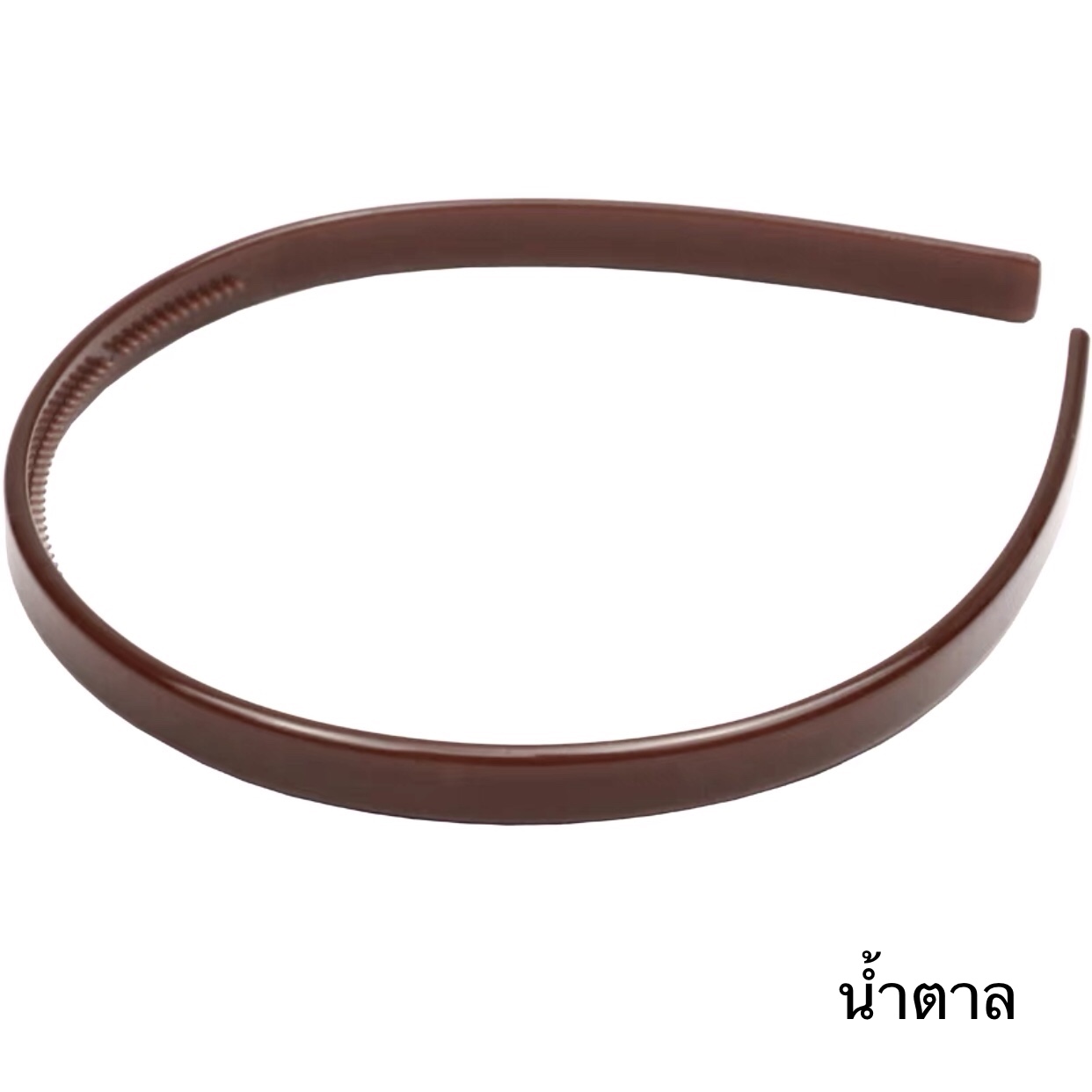 ที่คาดผมเซลลูโลสสีพื้น - น้ำตาล แถบขนาด 10 mm สวยคลาสสิค มินิมอลสไตล์ ไม่บีบขมับ ไม่กินผม #Aznavour #GRAINdeBEAUTE #AZ #GB