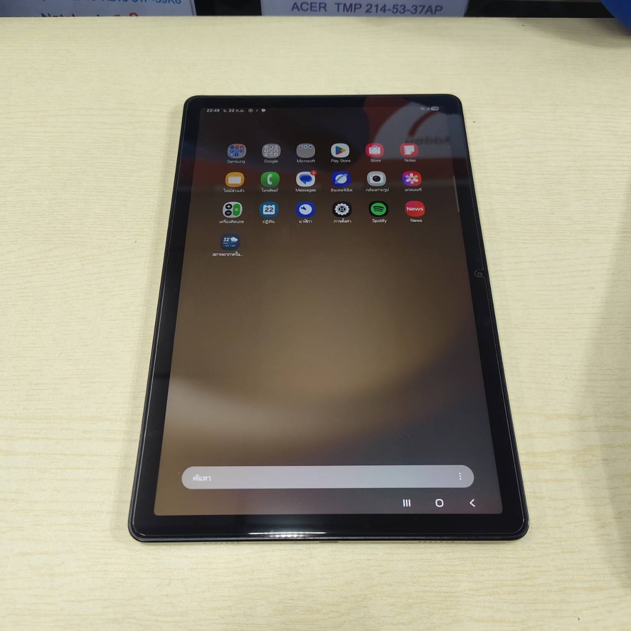 Samsung Galaxy Tab A9+ 5G Wifi + Cullular Ram 8 GB + Rom 128 GB สภาพเครื่อง 99% ติดฟิล์มกันรอยหน้าจอแล้ว