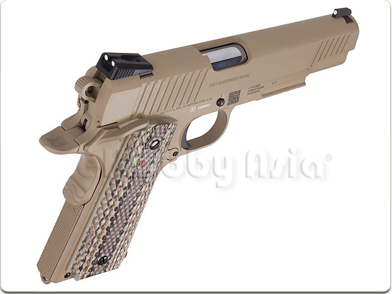 New.CYBERGUN COLT M45A1 Rail CO2 GBB Pistol (Desert Tan) ราคาพิเศษ