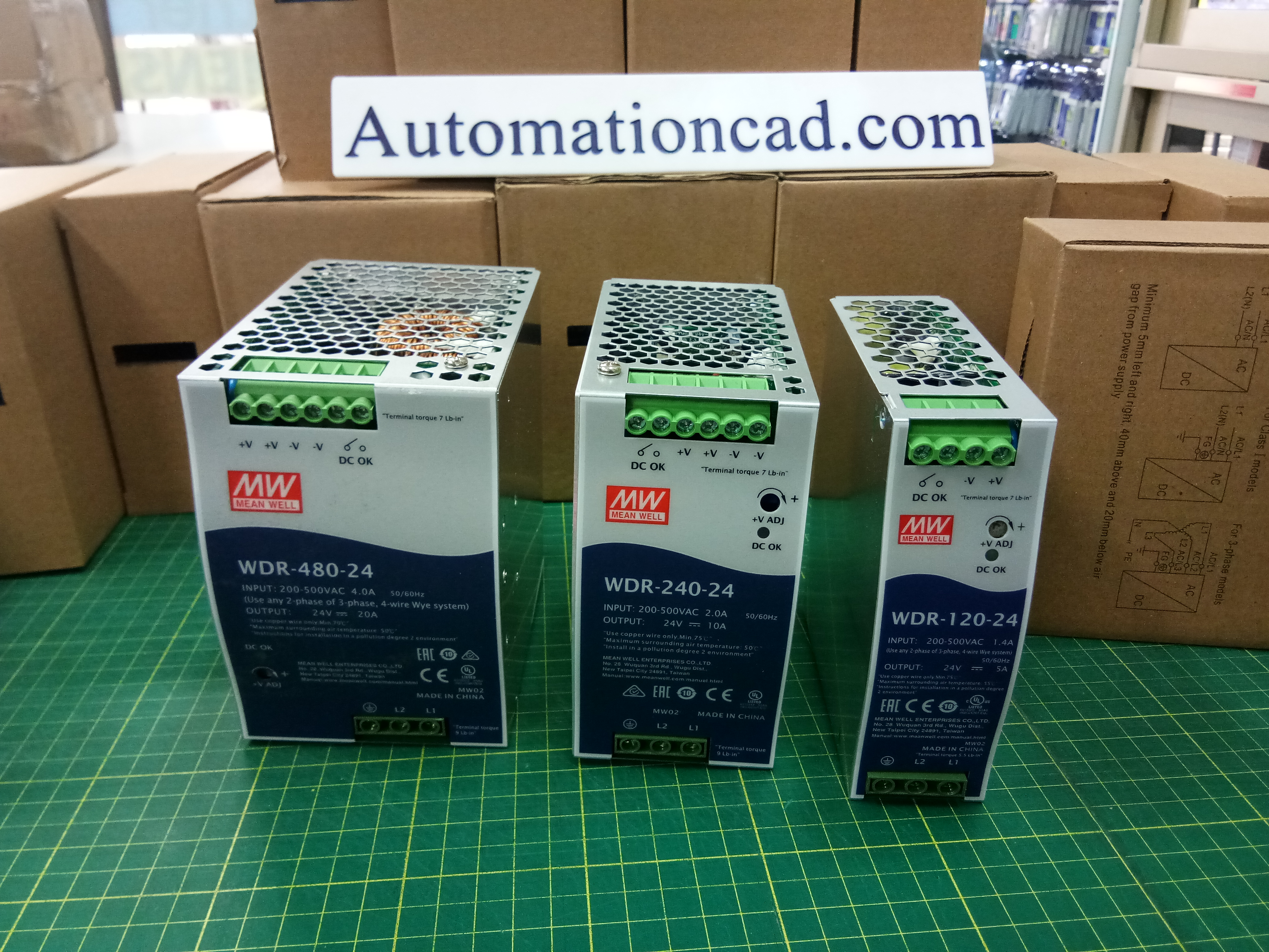 POWER SUPPLY WDR-240-24 240W MEANWELL พาวเวอร์ซัพพลาย 10A 24VDC