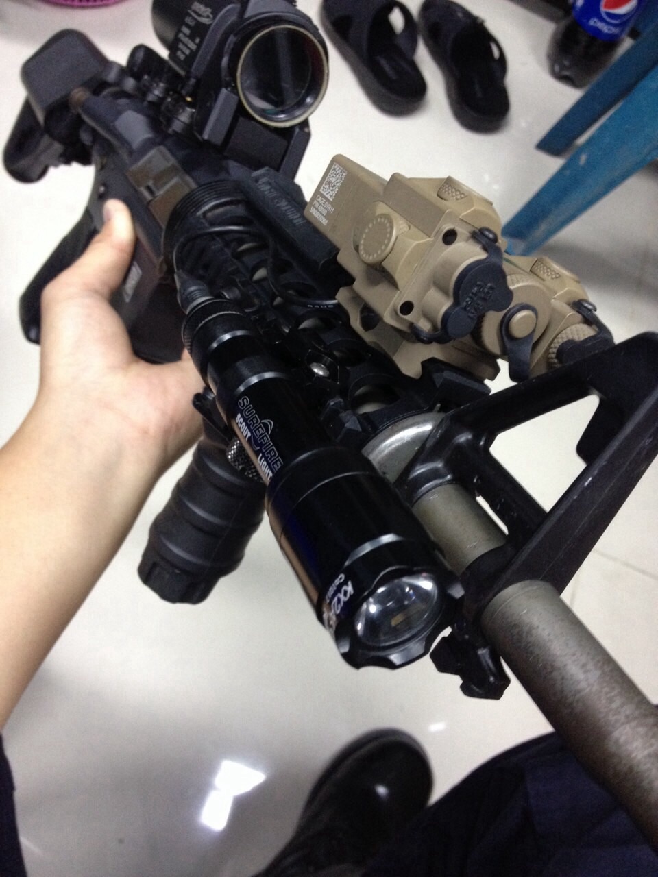 New.ไฟฉายติดปืน SureFire KX2A สีดำ มาพร้อมสวิตหางหนู