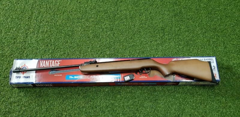 NewซปืนอัดลมCrosman Vantage NP Nitro cal.5.5mm Air Rifle ✔แรง SP : 950Fps. ✔บอดี้ไม้ Body Wood ✔น้ำหนัก Weight 2.9kg ✔ลำกล้อง 21" Barrell 12 เกลียว ✔ศูนย์หน้า-ศูนยหลังเรืองแสง Fiber Optic ✔ระบบหักลำสปริงแก๊ส 