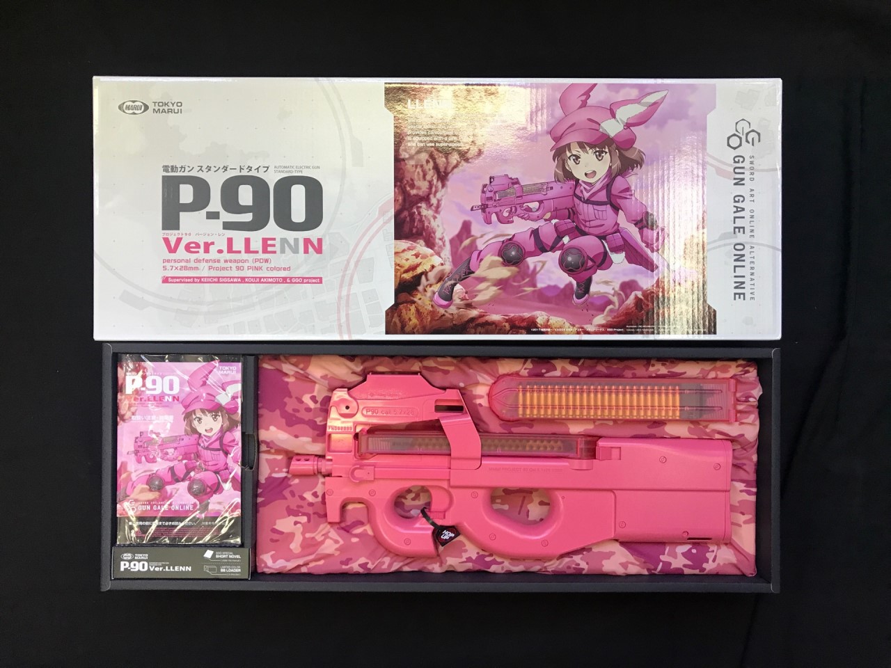 Tokyo Marui P90 Ver.LLENN (Gun Gale Online) Product Brand: Tokyo Marui Product Code:TM-4952839171009 Hop-Up:ADJUSTABLE Weight:1,982 g Length:510 mm Capacity:68 rds Power:280 fps (0.72 Joules) Motor: Battery Size:7.4v with Small Tamiya Shooting Mode:Semi A