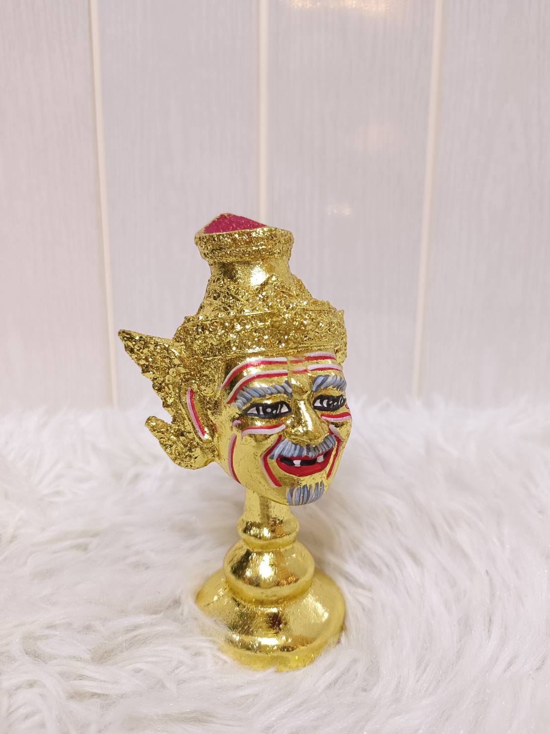 เศียรครู พ่อแก่ ฤาษีนารอท ขนาดจิ๋ว พร้อมฐานปิดทอง