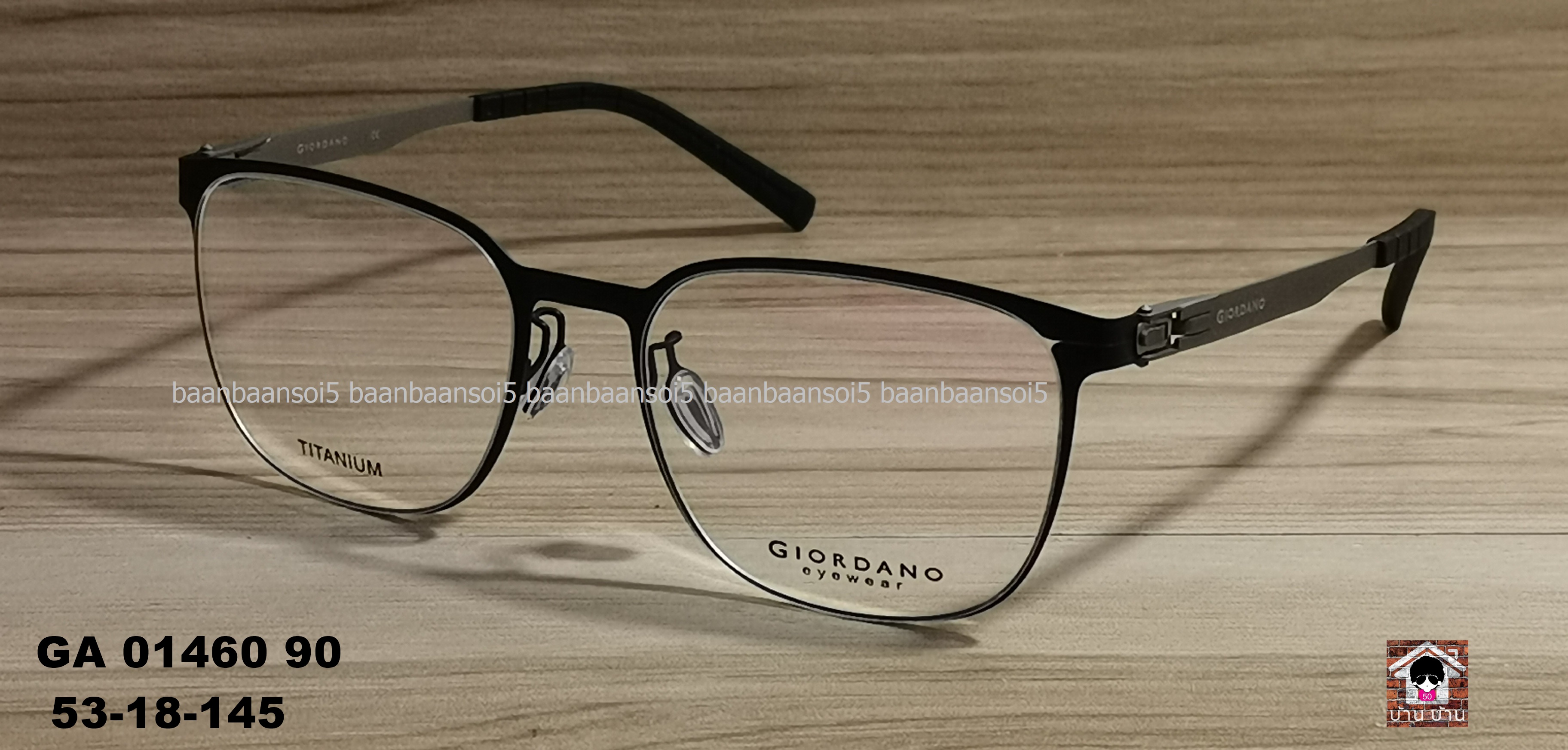 GIORDANO GA01460 90 โปรโมชั่น กรอบแว่นตาพร้อมเลนส์ HOYA ราคา 3,500 บาท