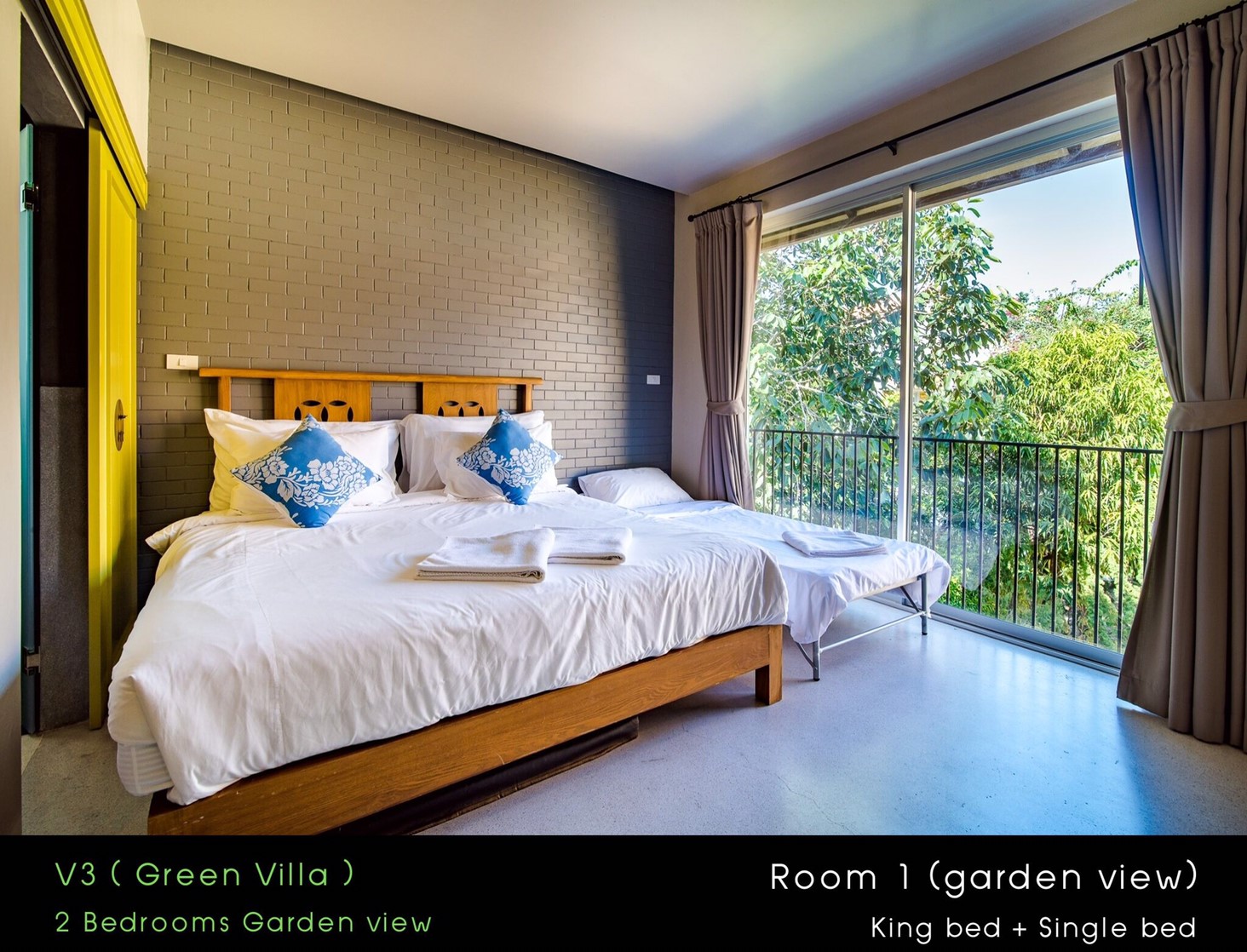 HR15023 บ้านพักหัวหิน บ้านทัศคานี บีช วิลล่า 3 ( Green 2Bed Garden View )