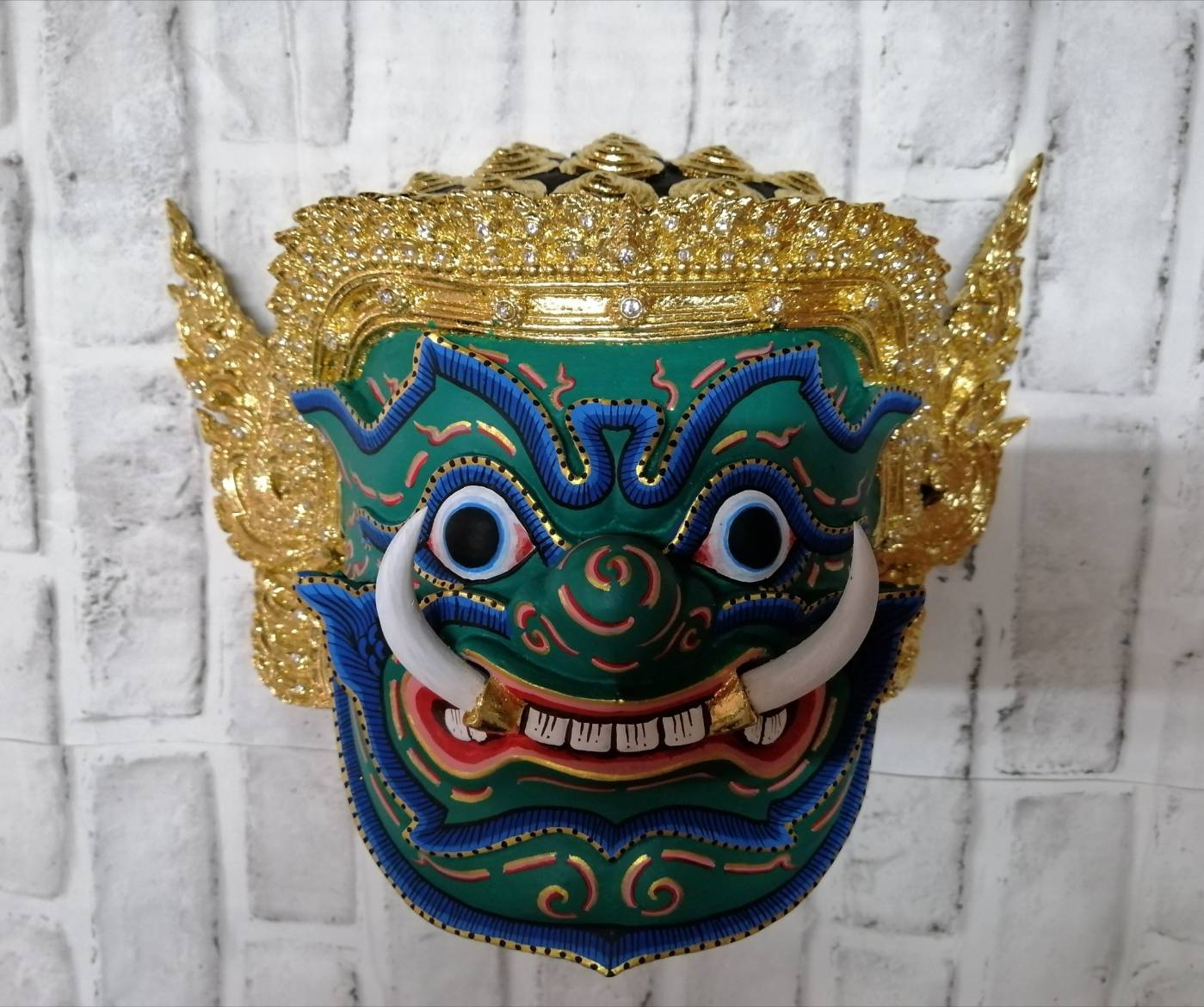 หัวโขนยักษ์ (สีเขียว) สำหรับติดผนัง