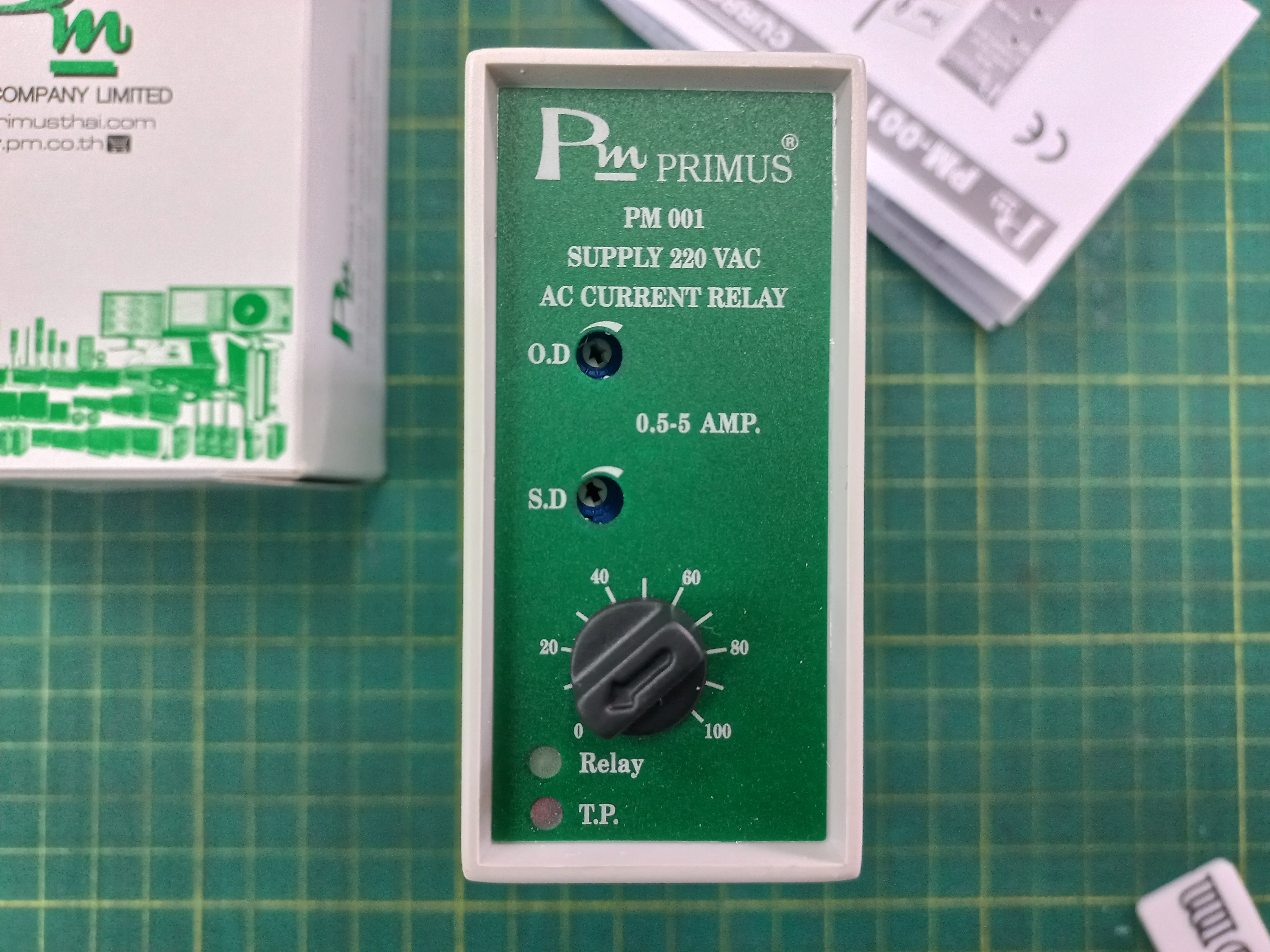 รีเลย์ตรวจจับกระแส AC PRIMUS PM-001 แบบป้องกันกระแสเกิน Current Relay