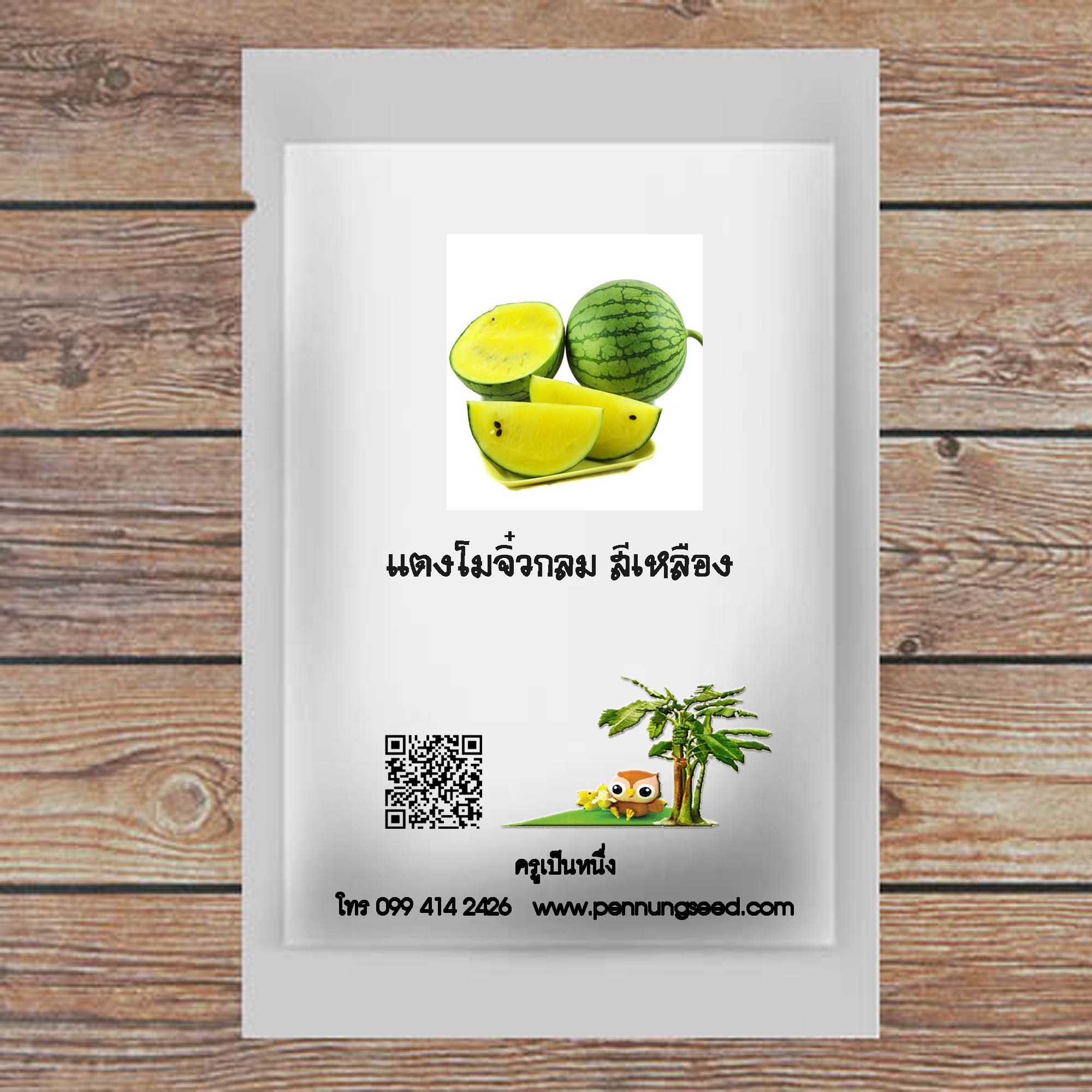 แตงโมจิ๋วลูกกลม สีเหลือง (OP)