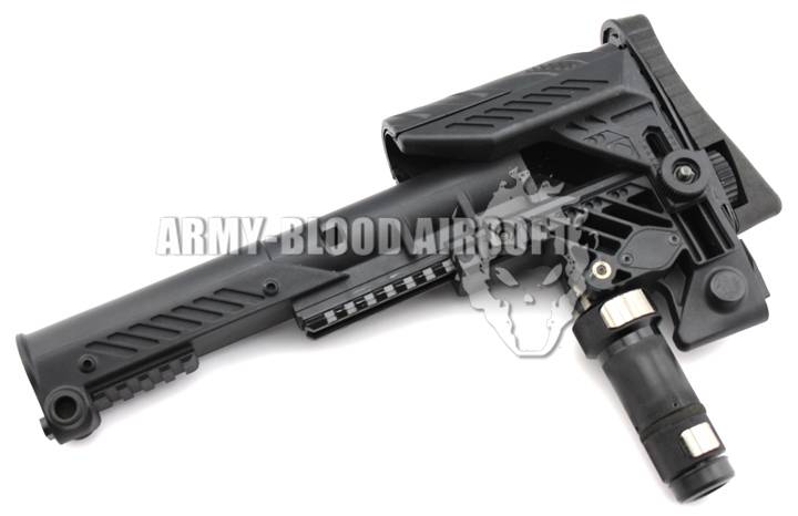 New.CAA SRS Multi Position Sniper Stock For M16/SR25/A2 GBB Rifle (A Type,Black)