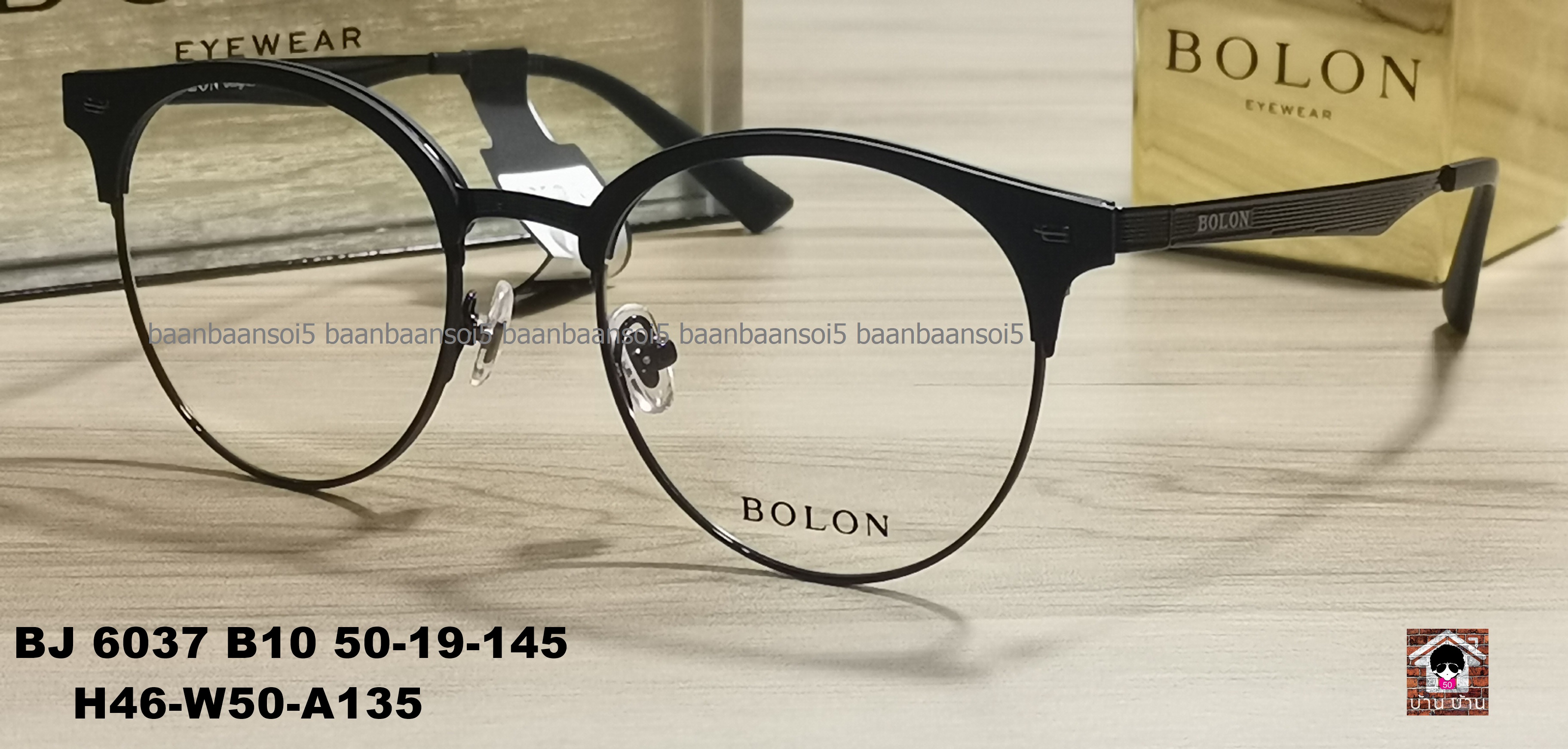 Bolon BJ 6037 B10 โปรโมชั่น กรอบแว่นตาพร้อมเลนส์ HOYA ราคา 3,690 บาท