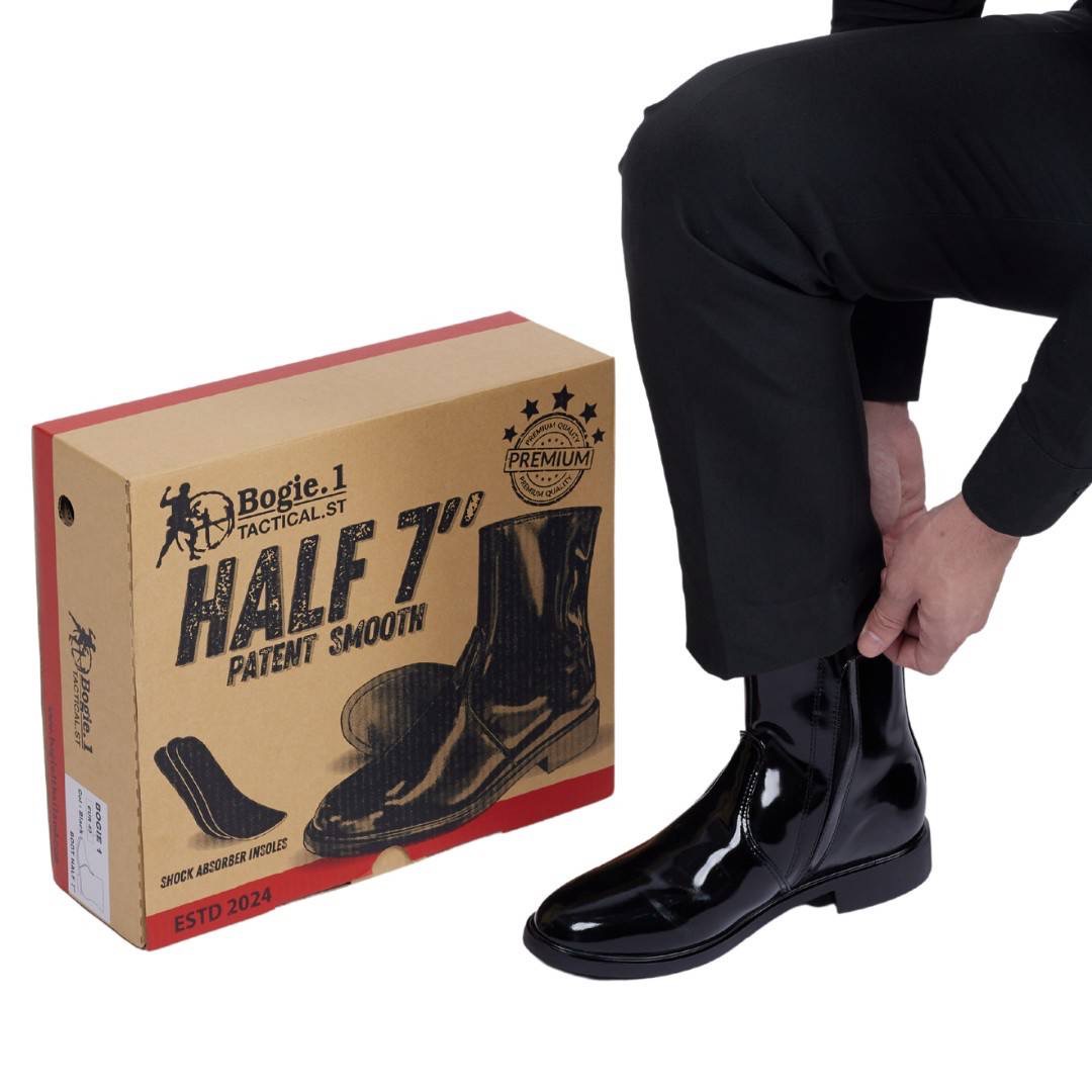 📢 สินค้าใหม่!! เข้าร้านแล้ว!! BOGIE1 รุ่น Half 7 Patent Smooth สัมผัสความนุ่มในทุกการเคลื่อนไหว ด้วยนวัตกรรมที่ล้ำสมัย #ลดอาการปวดฝ่าเท้า นำเทรนด์สไตส์ Bogie.1 Tactical 🥾 รองเท้าฮาฟหนังพรีเมี่ยม (Cowhide Leather : PREMIUM) - หนังแท้ เงาแวว