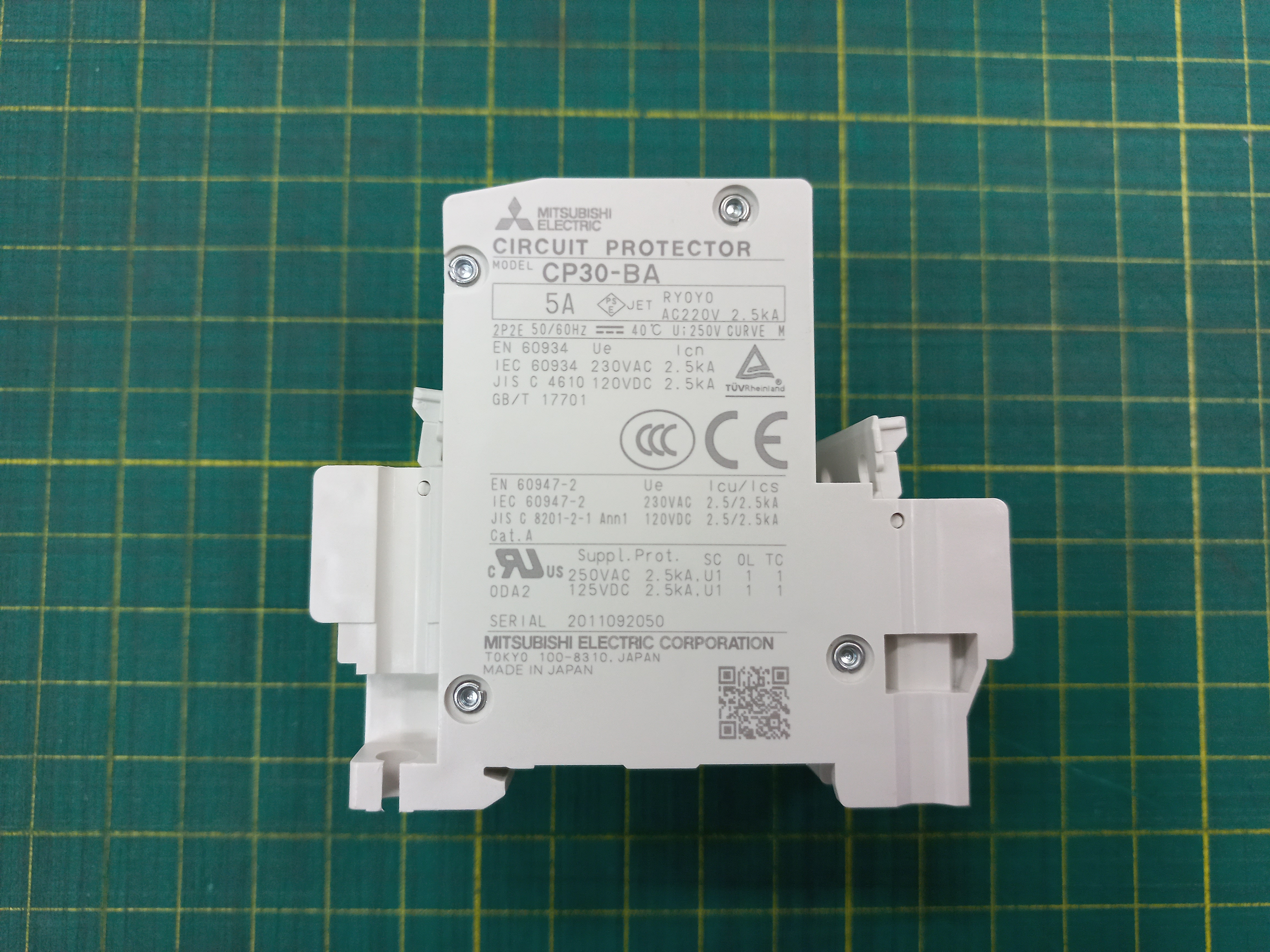 CP30-BA เบรคเกอร์ มิตซูบิชิ Circuit Protector MITSUBISHI 2POLE 1-M 5A เบรกเกอร์ป้องกันวงจรควบคุม