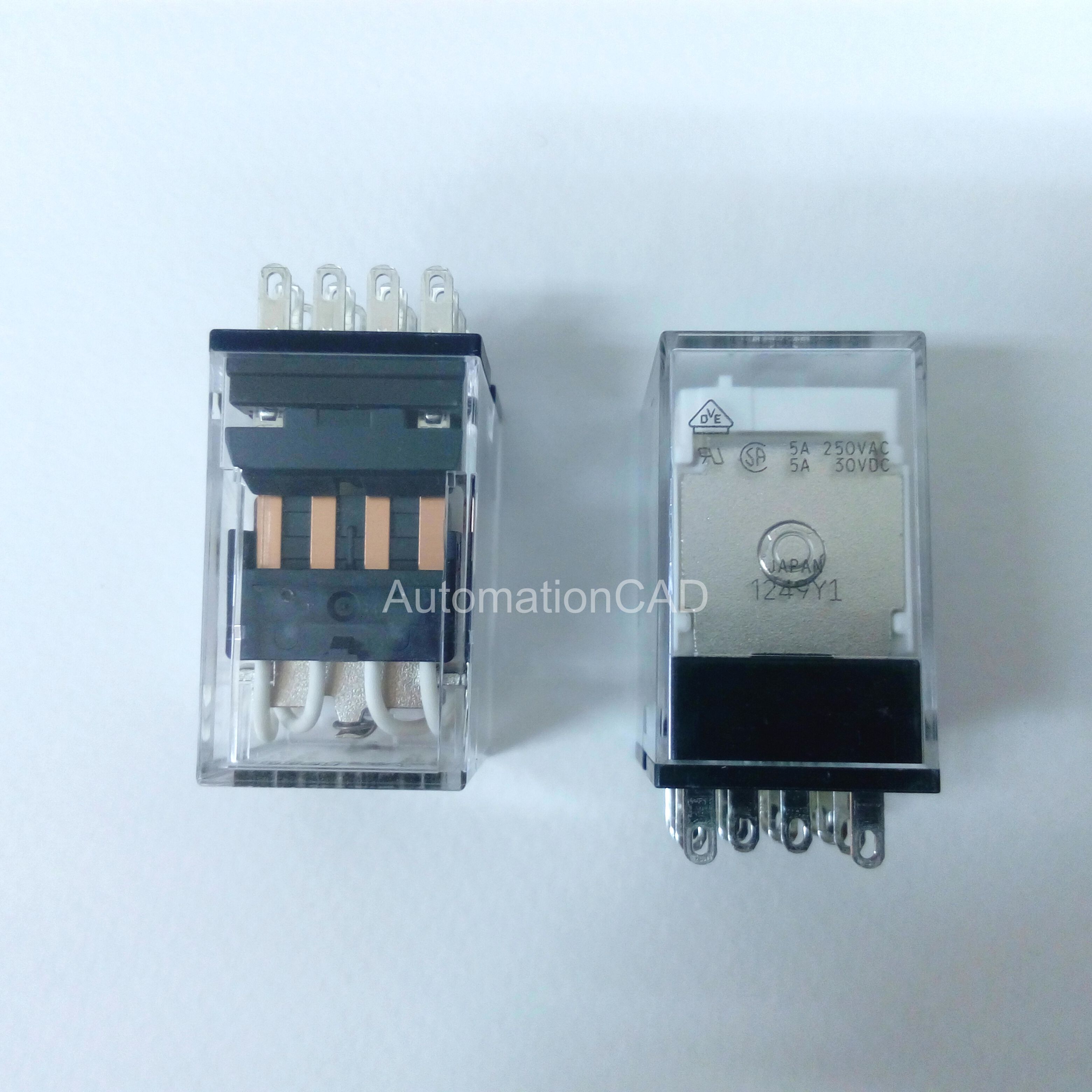 RELAY OMRON รีเลย์ 4 contact มีไฟ LED MY4N-CR 200/220 VAC