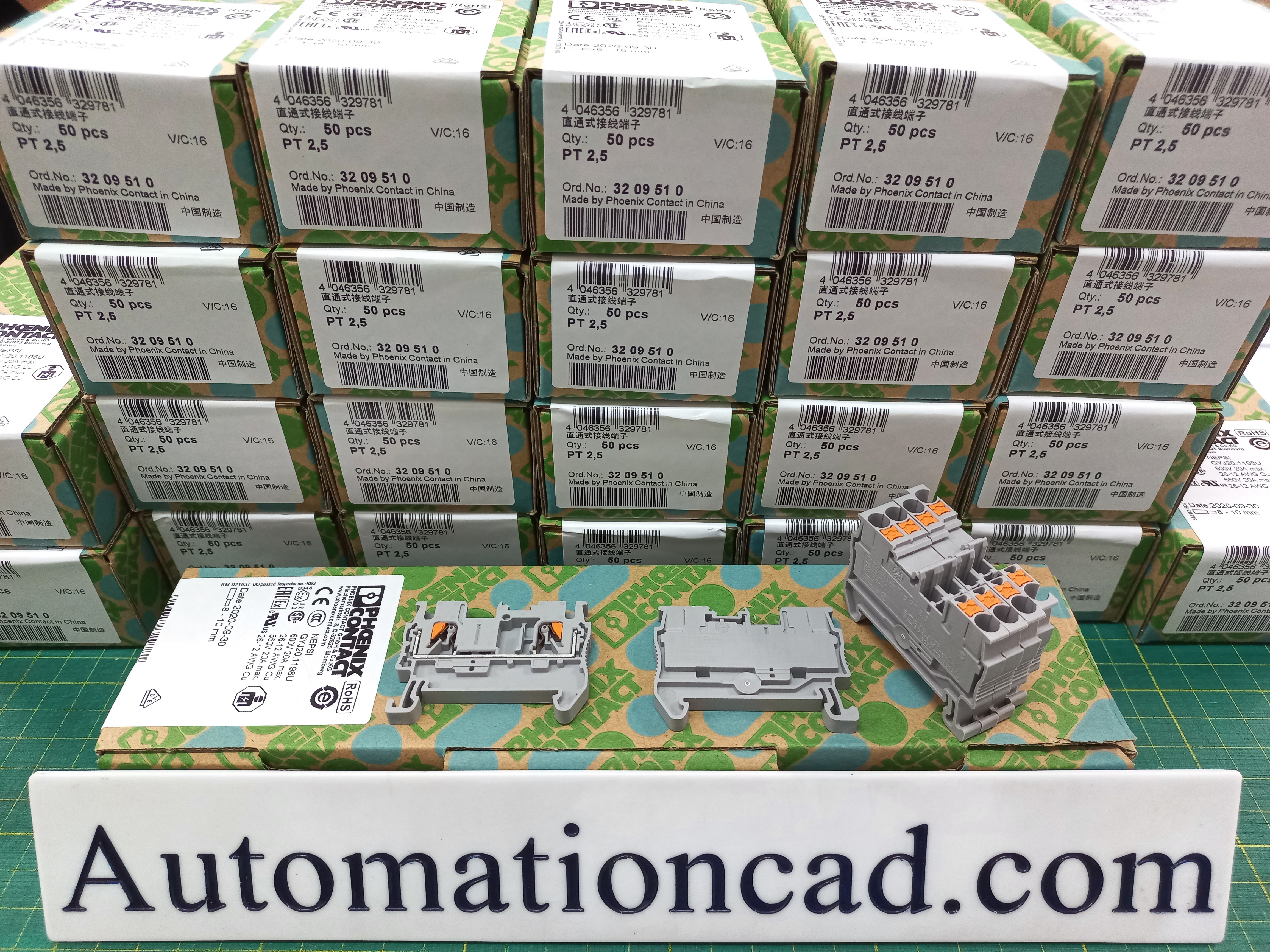 TERMINAL PT2.5 เทอร์มินอล PHOENIX CONTACT 3209510 สำหรับสายไฟขนาด 0.14 mm² - 4 mm²