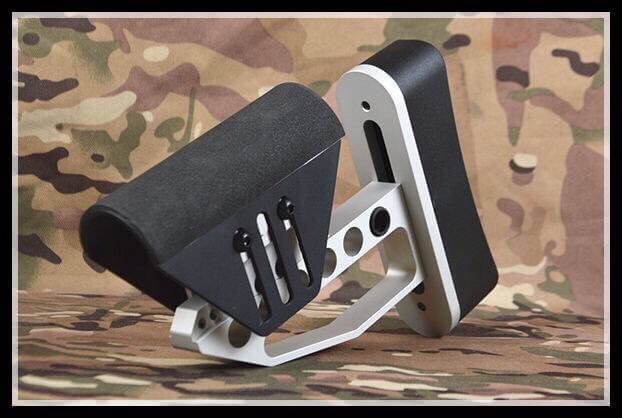 New.XLR TACTICAL BUTTSTOCK For M4 (Silver) ราคาพิเศษ