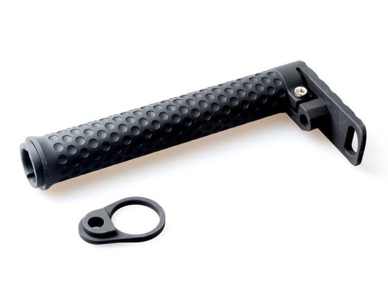 New.5 ku new product Description: QUALITY IS 100% BRAND-NEW GUARANTEED Precision CNC machined from billet 6061 aluminum hard anodized black Built-in non-rotating QD socket for sling swivel Fits AEG/GBB M4