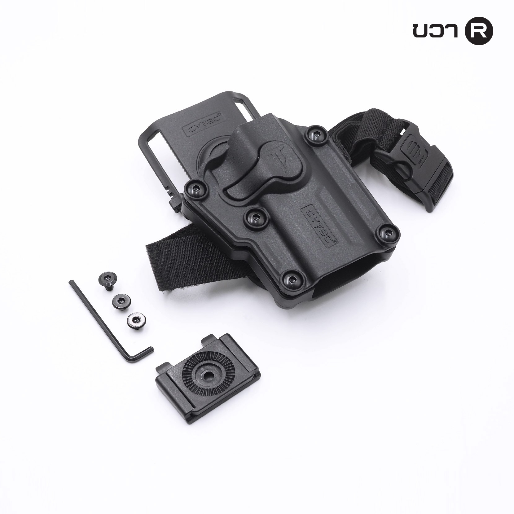 New.ซอง Megafit + เพลทลดต่ำ Cytac ( Megafit Universal Holster with low ride belt loop ) ♨ ซงปืนที่ออกแบบมาให้สามารถใช้งานได้หลากหลายรุ่น (ตามตารางแนบ) เช่น Glock , Sig Sauer, CZ , Beretta, Ruger , S&W, Walther, Colt, Taurus และอื่นๆ ♨ ตัวซอง
