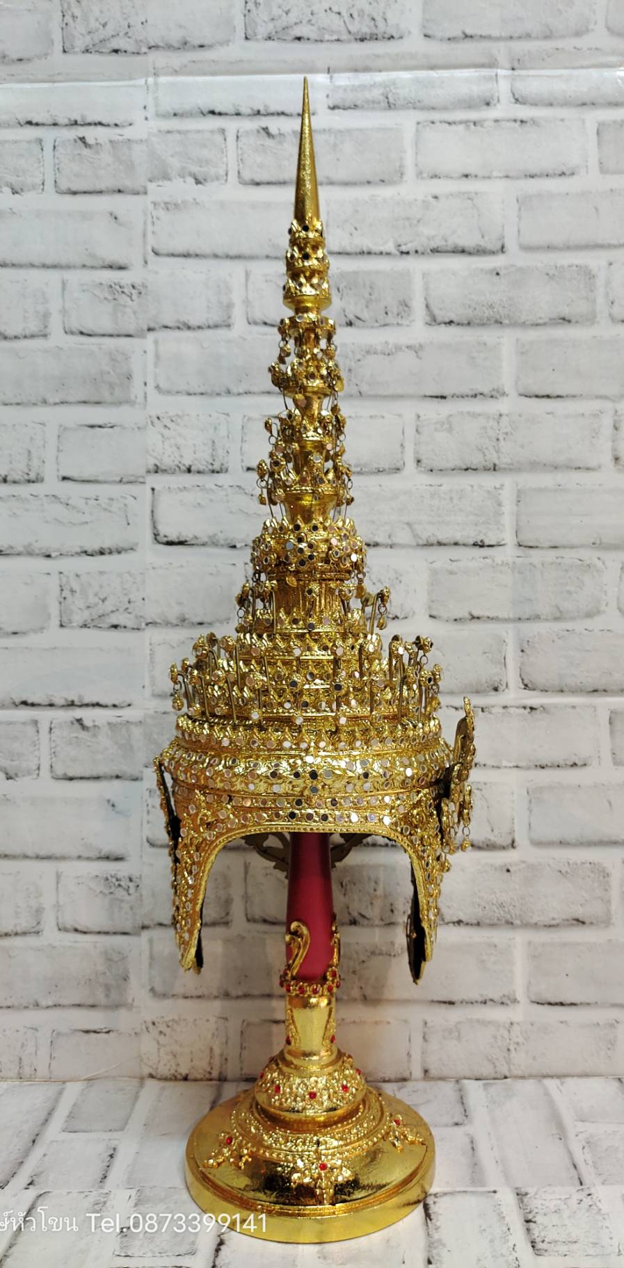 ชฎาพระ ขนาดสวมหัว ประดับกระจก