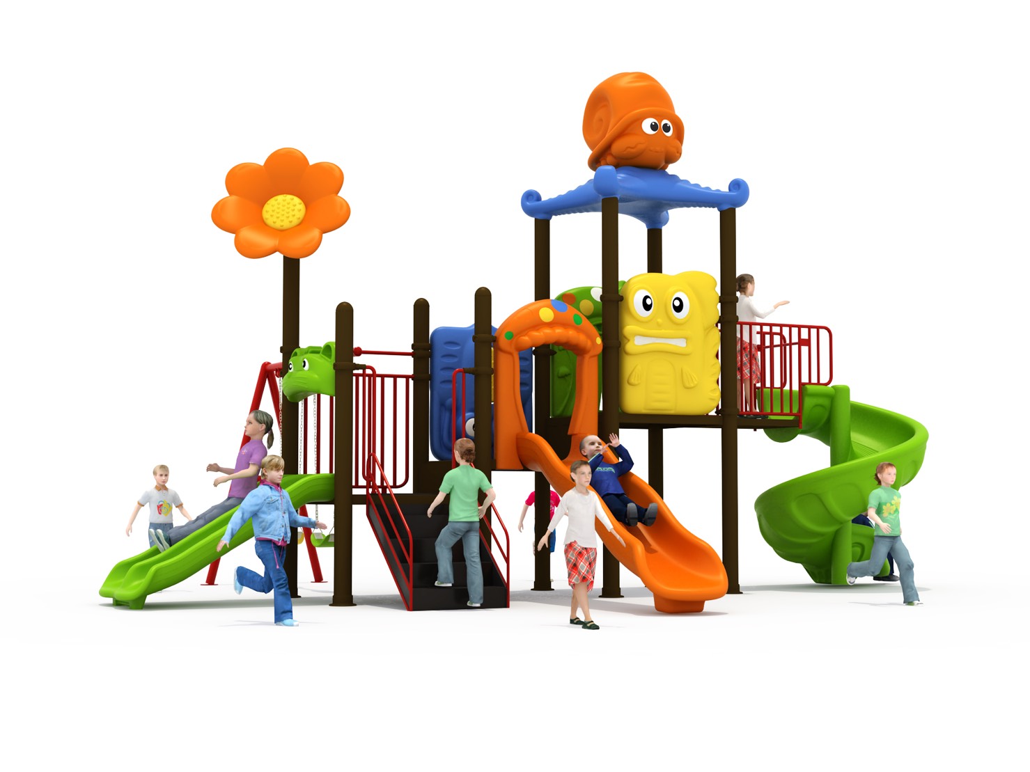 เครื่องเล่นสนาม ชุดหอยทากแสนสนุก