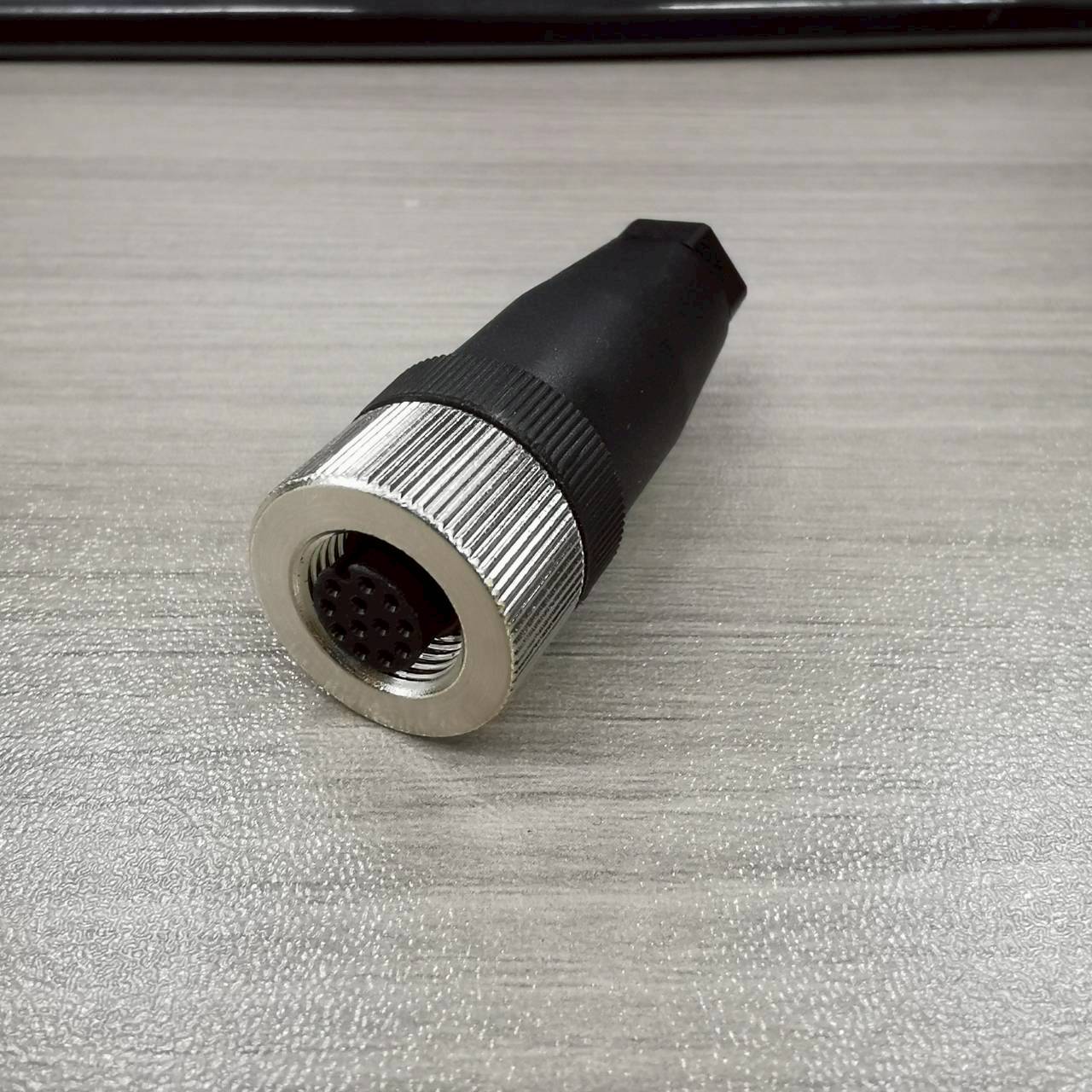 หัวคอนเนคเตอร์ M12 12Pins แบบตรง ตัวเมีย Connector