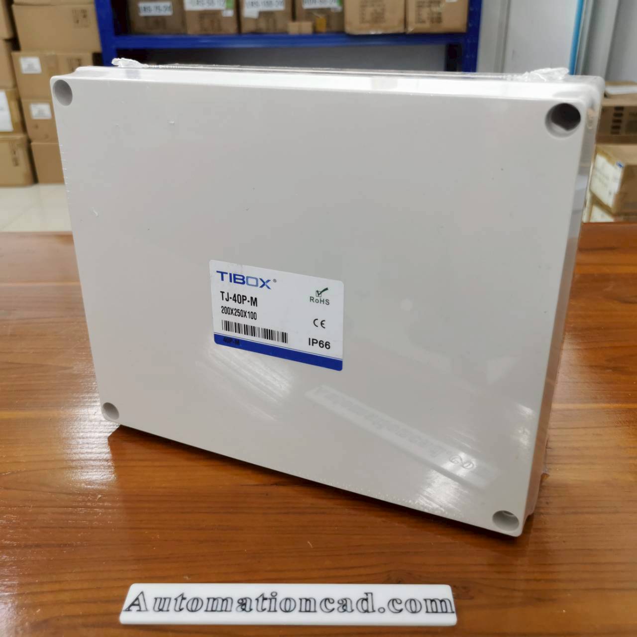 TIBOX TJ-40P-M กล่องพลาสติก พร้อมเทอร์มินอลบล็อก 40 ช่อง IP66 ขนาด 200x250x100 mm