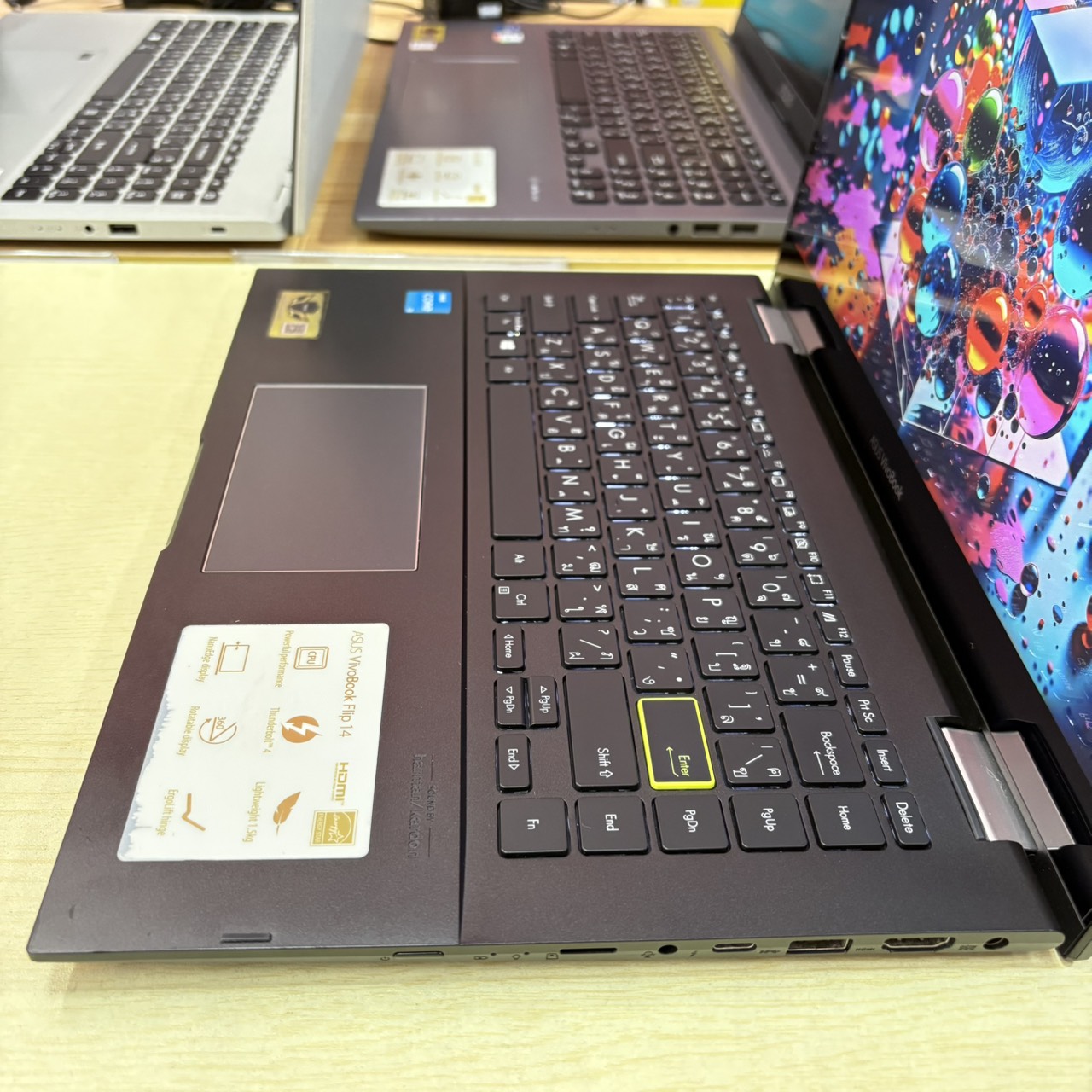 ASUS VIVOBOOOK FLIP 14 TP470EA-EC301WS สภาพเครื่อง 85% ติดฟิล์มกันรอยหน้าจอแล้ว ( 2 IN 1 ฝาพับ 360 องศา หน้าจอ Touch Screen + ปากกา )