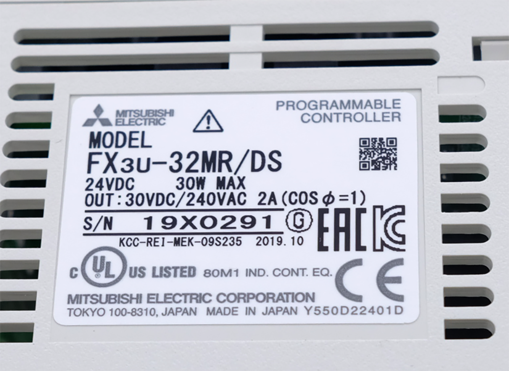 FX3U-32MR/DS PLC MITSUBISHI 24VDC Output Relay 16 IN 16 OUT