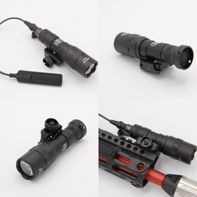 ไฟฉายติดปืน รุ่นM300B ระดับความสว่าง 400 Lumen มาตรฐานกันน้ำระดับ IP7 (กันน้ำลึก1เมตร นาน30นาที) มาพร้อมหางหนูในชุด ใช้ถ่านขนาด CR123A จำนวน1ก้อน(ใส่จากด้านหัว) สีดำและสีทราย