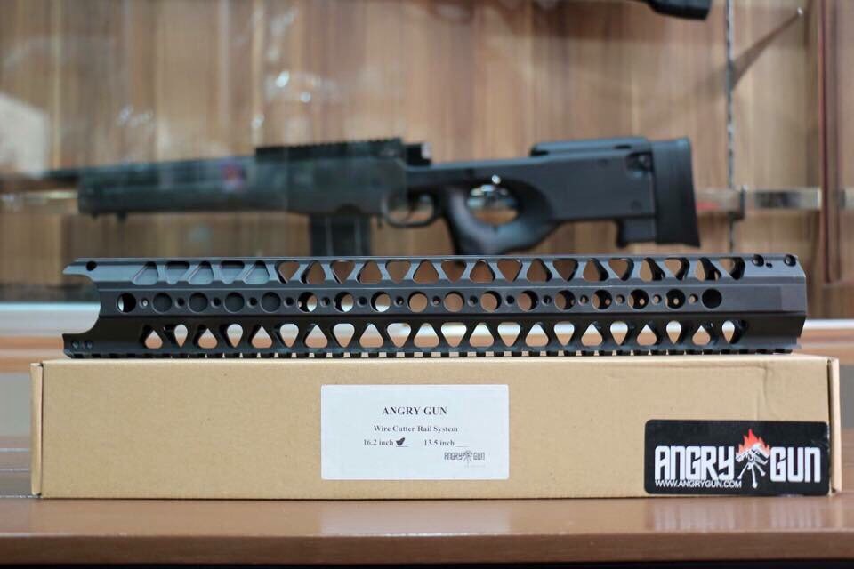 New.Angry gun Wire Cutter Rail System LVOA Style for M4 Cmmg / 5.56 13.5" / 16.2" สีดำ สีทราย ราคาพิเศษ
