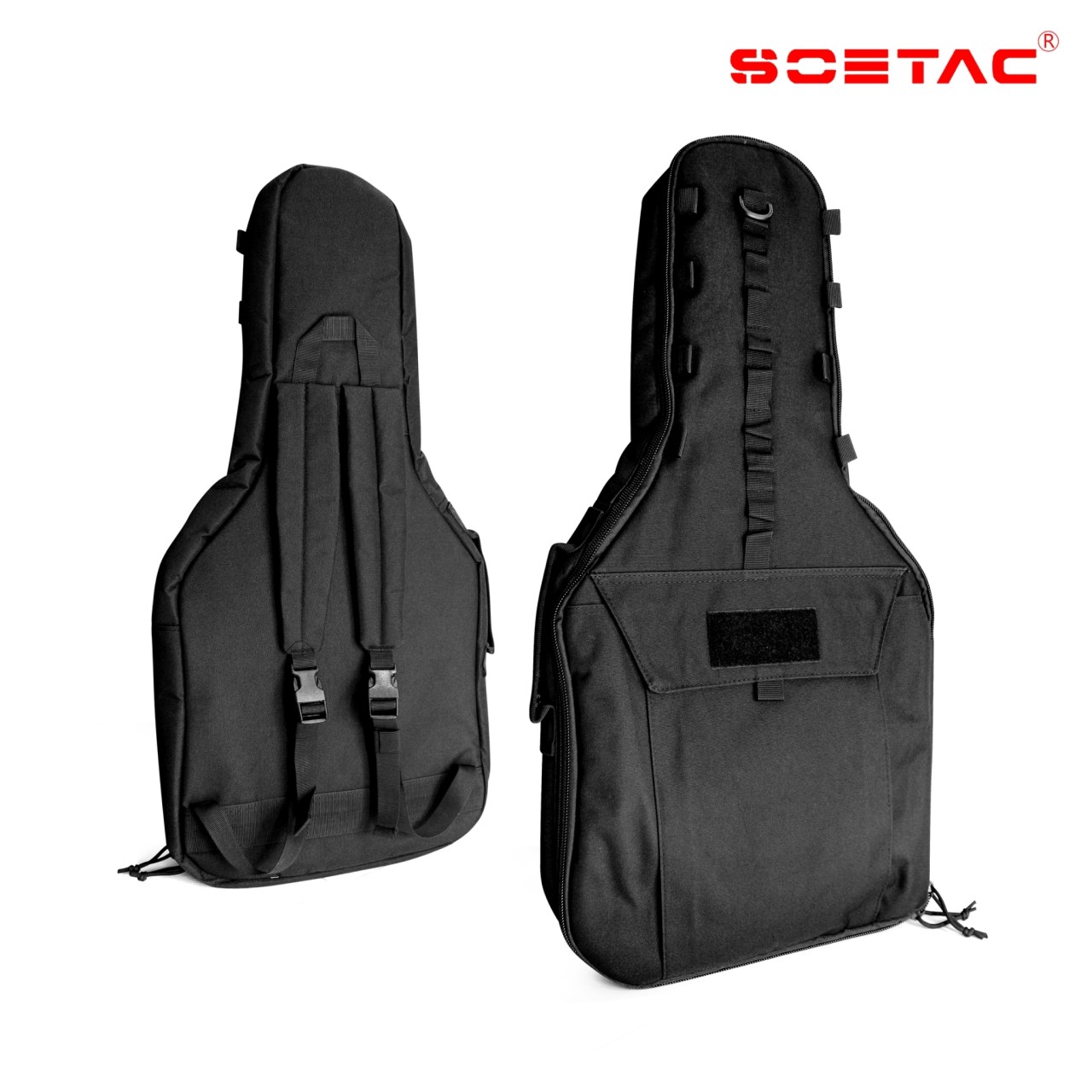 กระเป๋าใส่ปืน ทรงกีต้าร์ ผลิตจากผ้า Nylon 600D ภายในบุฟองน้ำกันกระแทก อย่างดี มีตัวสายรัด 4 จุด สามารถเคลื่อนย้ายได้ ภายนอกมี ช่องใส่ของเอนกประสงค์ ด้านหลังมีสาย สำหรับเป้ได้ ขนาด 15*31 นิ้ว ราคาส่ง