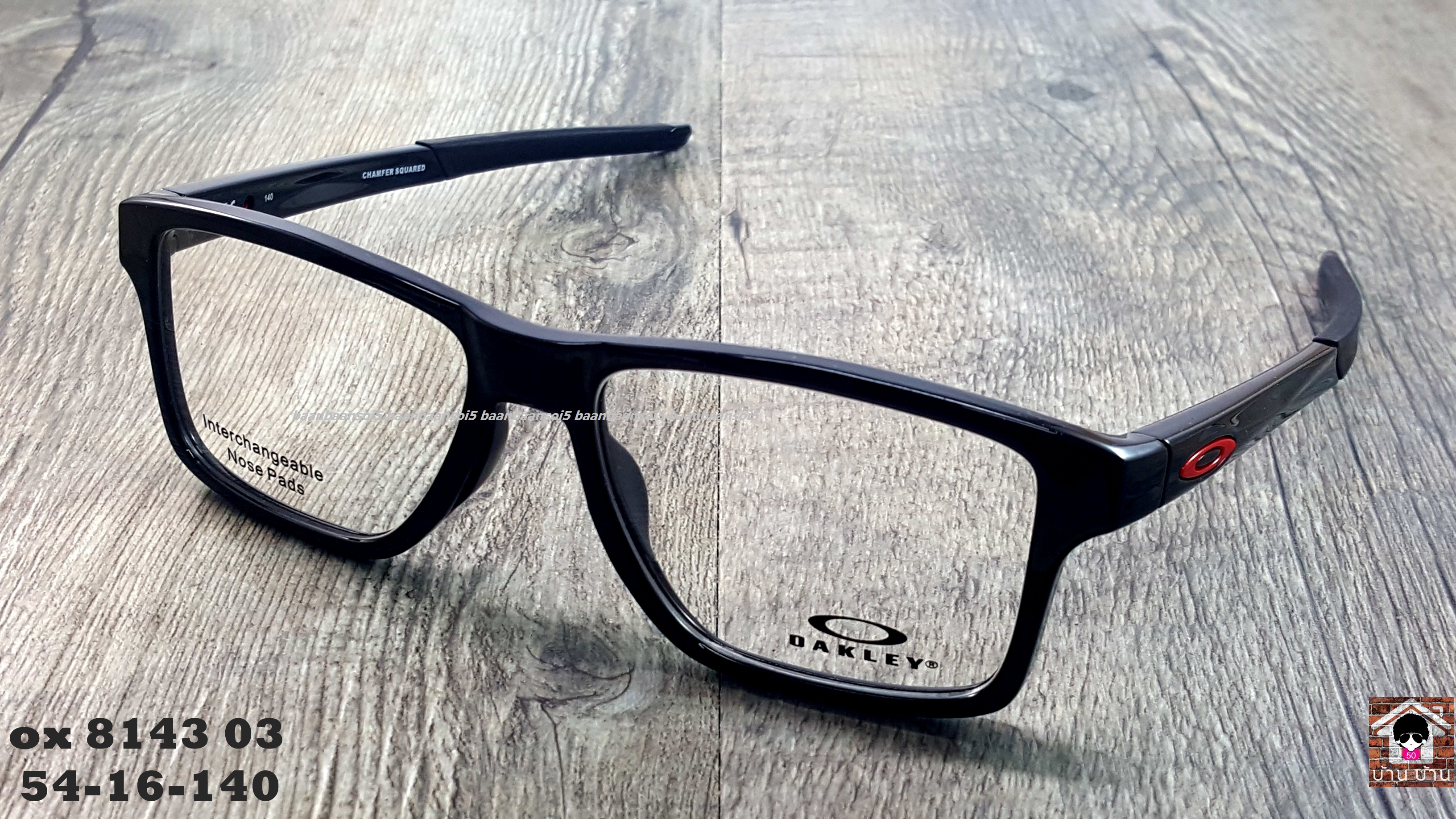 OAKLEY OX8143-03 CHAMFER SQUARED โปรโมชั่น กรอบแว่นตาพร้อมเลนส์ HOYA ราคา 4,700 บาท