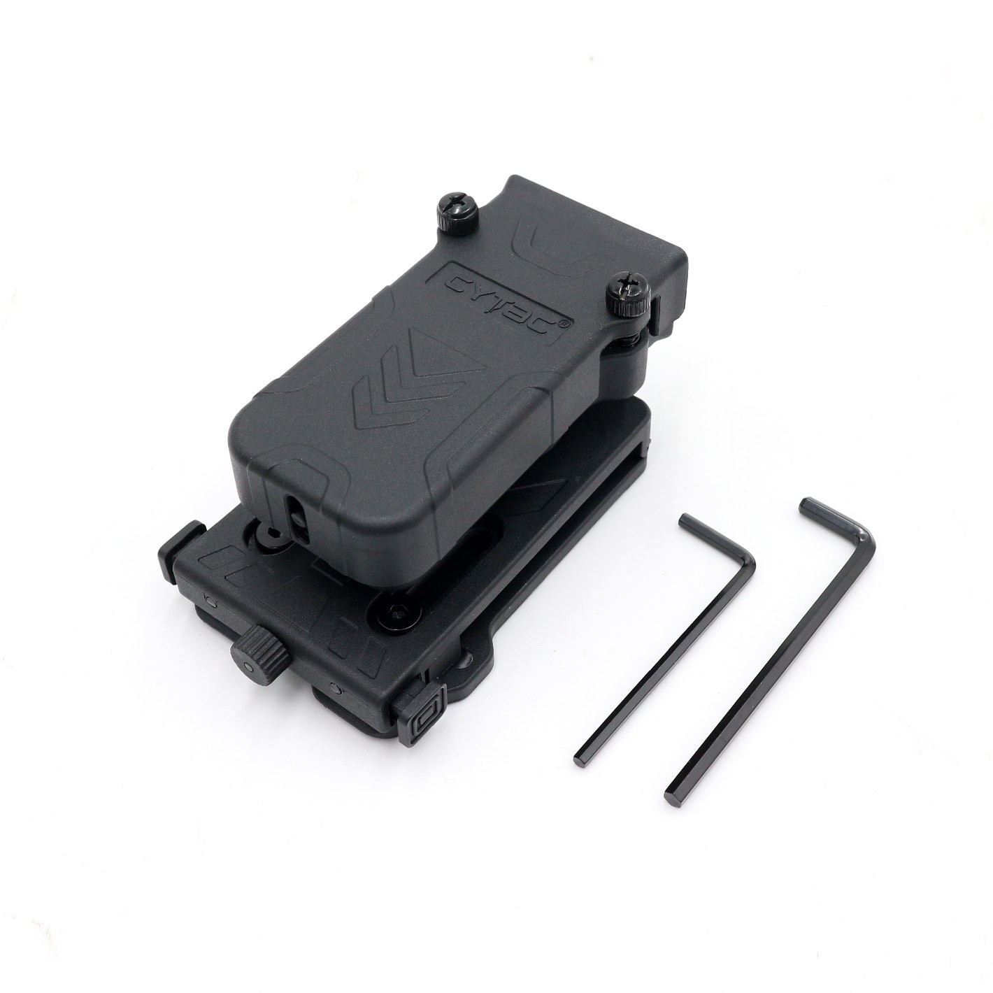 ซองแม็กกาซีนเดี่ยว Cytac ( UNIVERSAL SINGLE MAGAZINE POUCH ) ♦️ผลิตจาก Polymer เกรดคุณภาพ แข็งแรงทนทาน ♦️ใช้งานได้กับแม็กหลากหลายรุ่น ( ตามตารางแนบ ) ♦️สามารถปรับใช้ได้กับขนาด 9MM, .40, .45 Caliber ทั้งแม็กแถวเดี่ยวและแถวคู่ ( Single