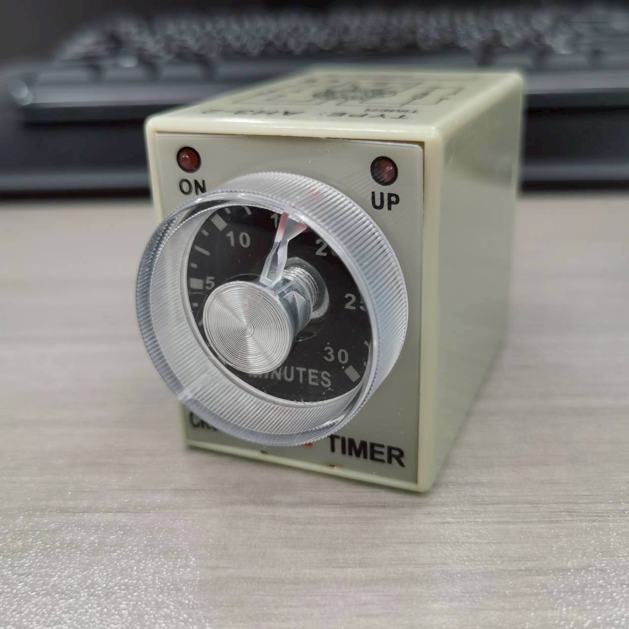CKC Timer AH3-2 220V ไทม์เมอร์ ฟรีซ็อกเก็ต PF083A ช่วงเวลา 30 นาที Delay-ON CONTACT NO/NC 2 ชุด