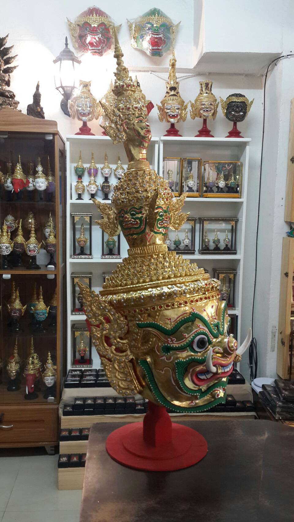 หัวโขน ทศกัณฐ์ (หน้าทอง) ขนาดสวมหัว