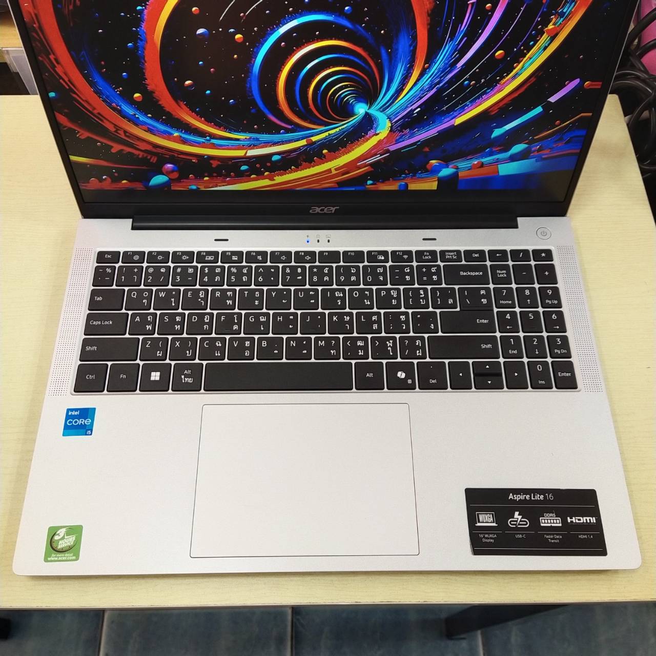 ACER ASPIRE LITE 16 AL16-52P-51Y1 ประกันศูนย์ Onsite 10/06/2027 สภาพเครื่อง 85%