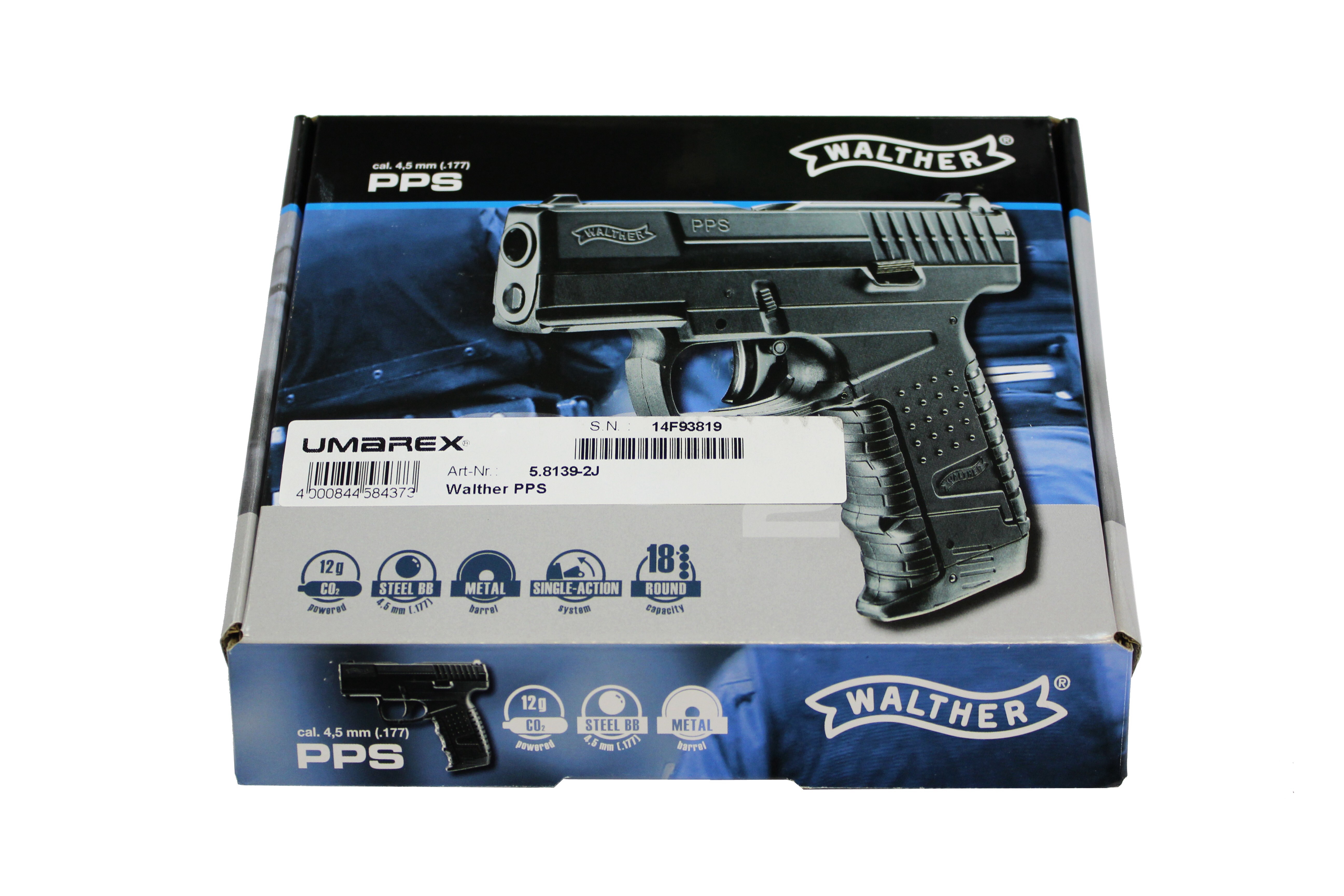 New.Pistola Balines Co2 Walther PPS Full Metal Blowback 4.5