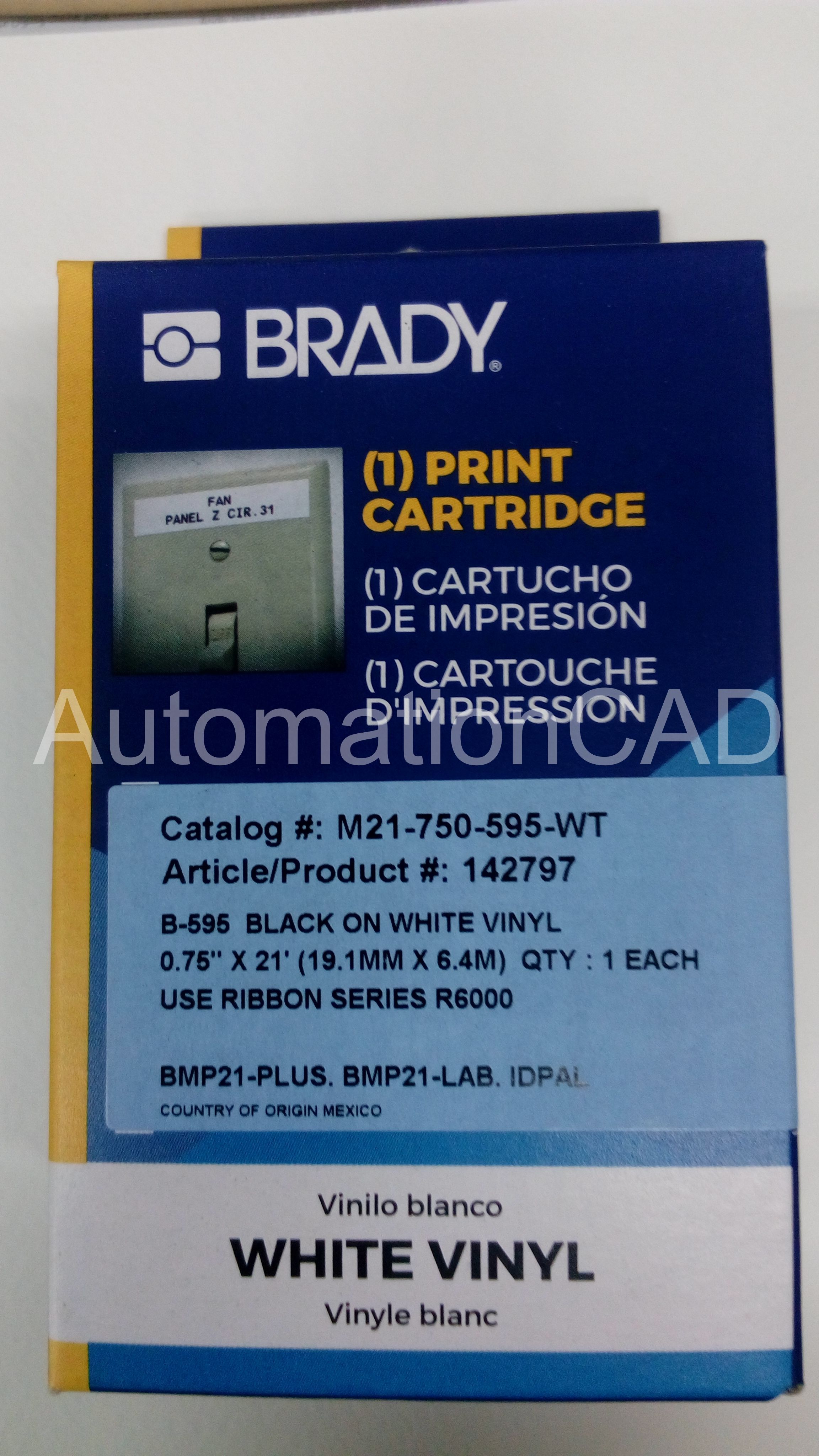 BRADY M21-750-595-WT สติ๊กเกอร์ BMP21-PLUS - BRADY LABEL PRINTER