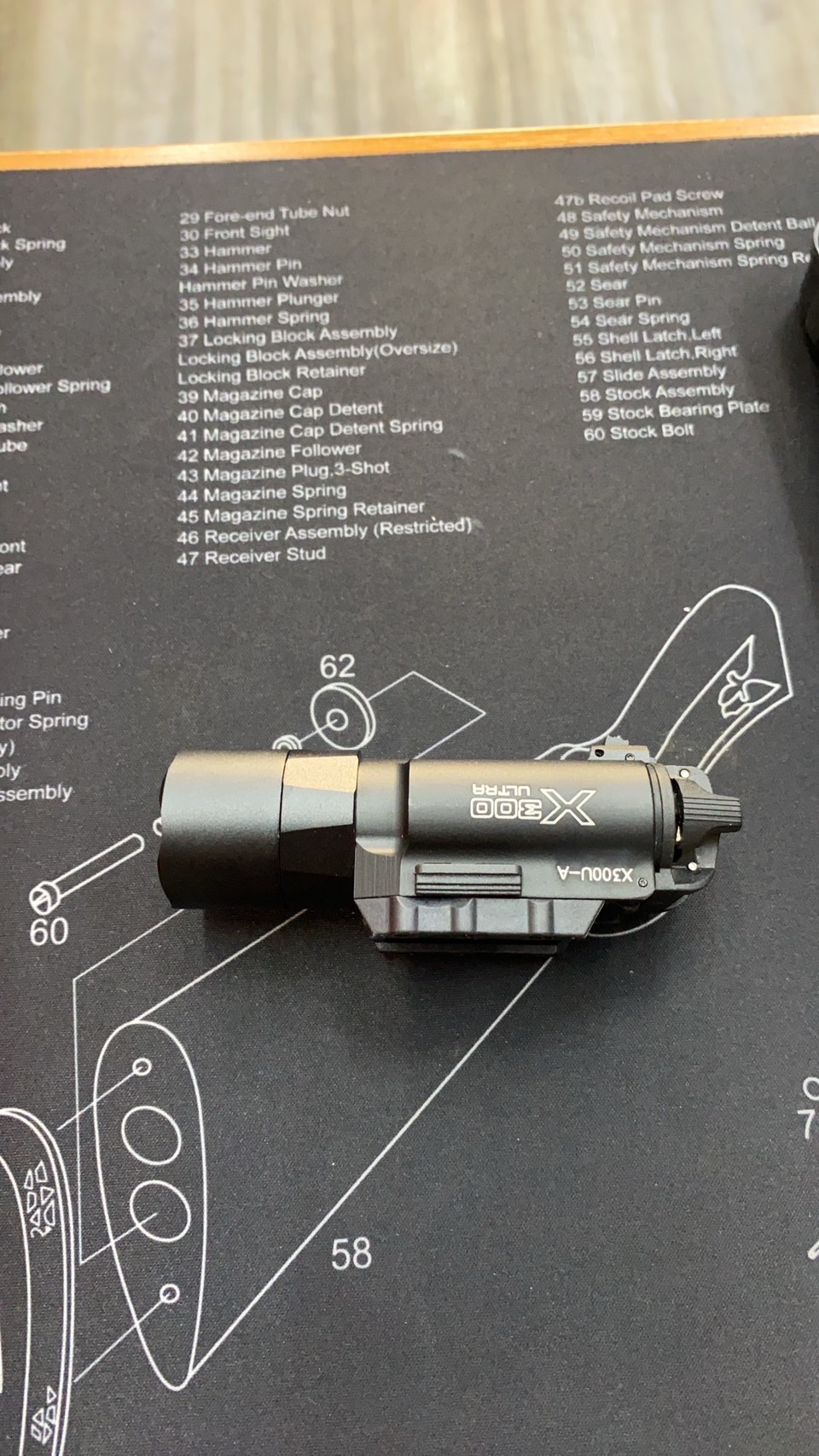 New.ไฟฉาย ทรง Surefire รุ่น X300U (X300 Ultra) สีดำ