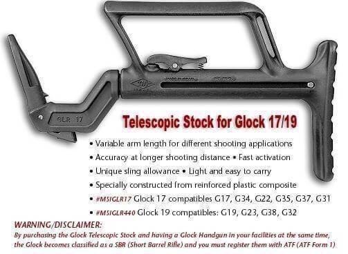 New.พานท้ายยึดหด GLOCK TAC Retractable Stock For Glock(BK)prev ราคาพิเศษ
